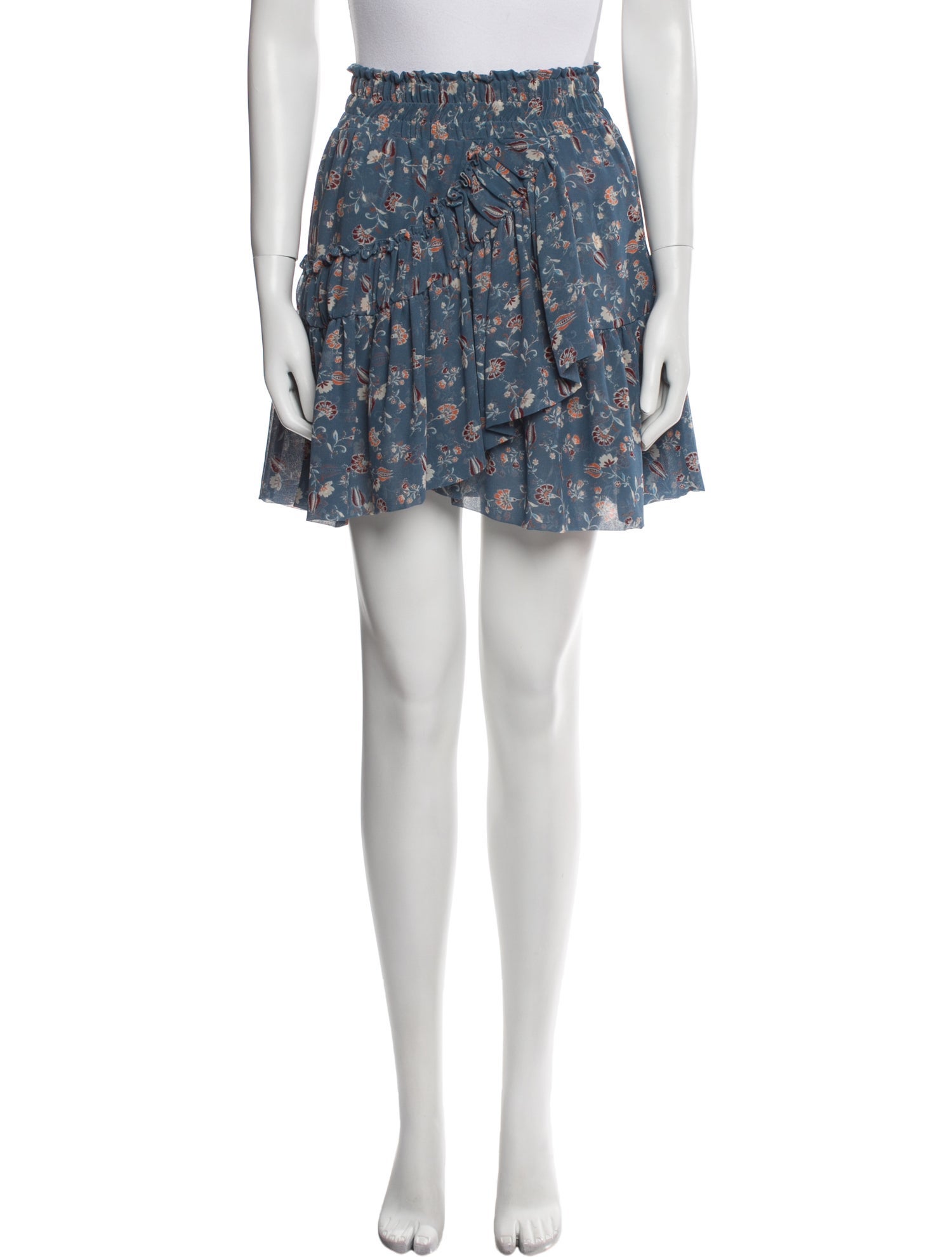 MISA Los Angeles Floral Print Mini Skirt