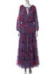 MISA Los Angeles Floral Print Long Dress