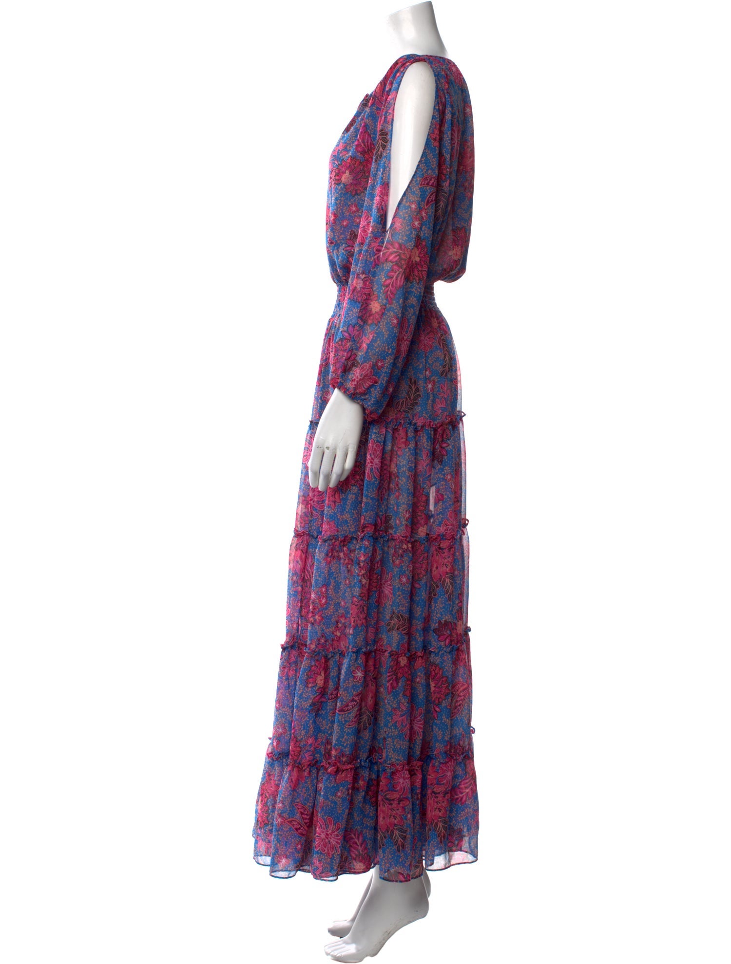 MISA Los Angeles Floral Print Long Dress