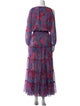 MISA Los Angeles Floral Print Long Dress