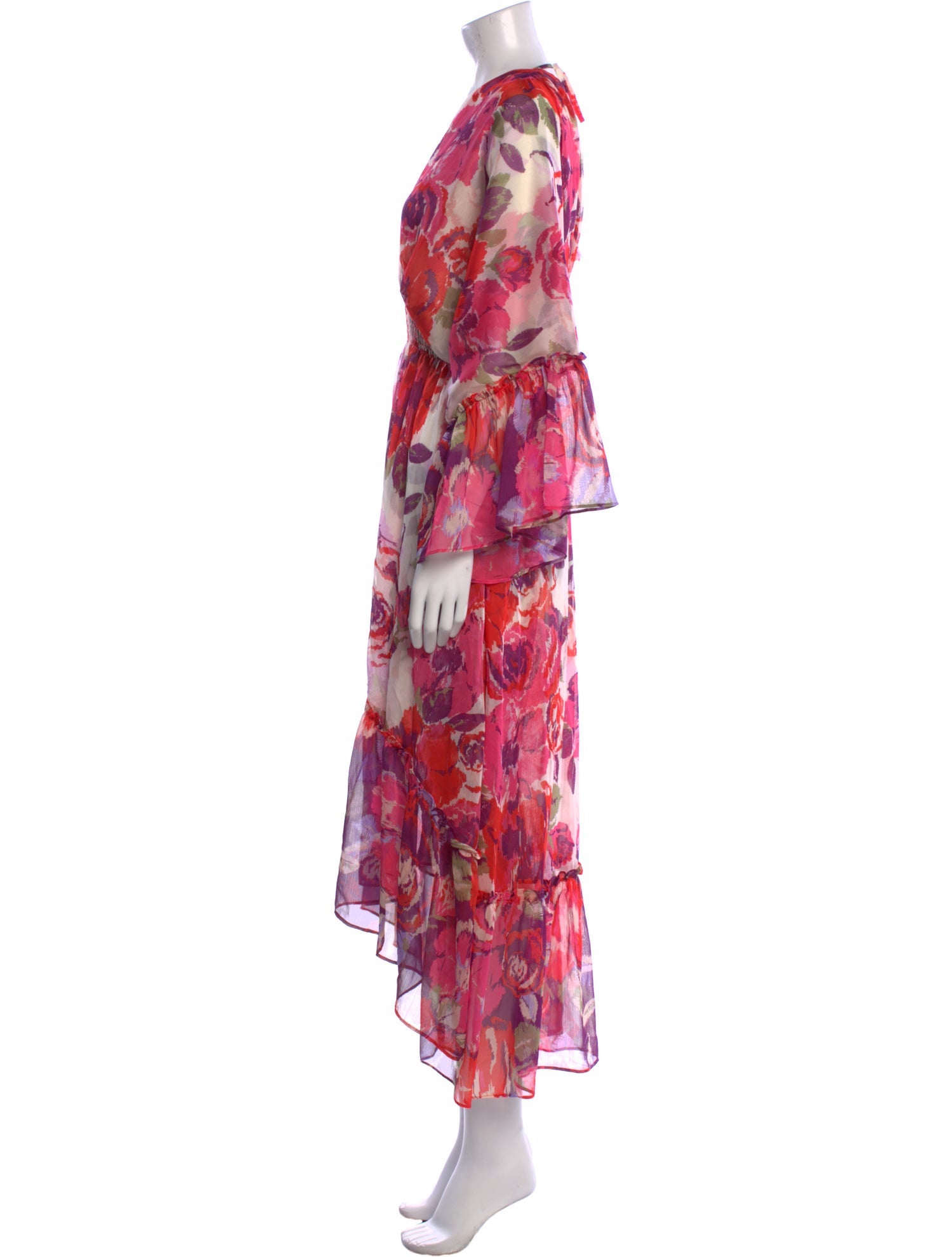 MISA Los Angeles Floral Print Long Dress