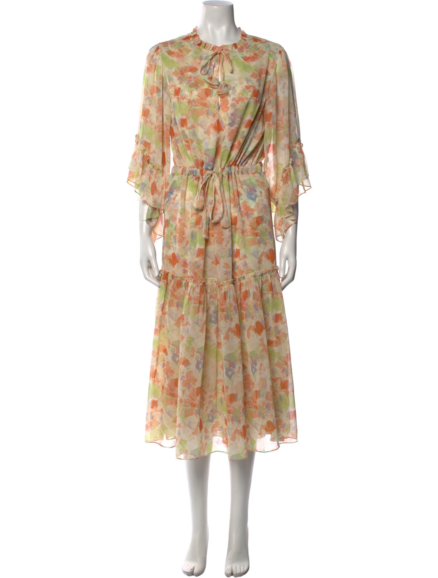 MISA Los Angeles Floral Print Long Dress w/ Tags