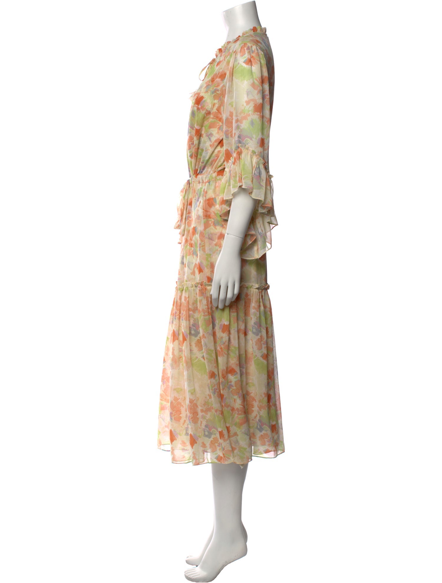 MISA Los Angeles Floral Print Long Dress w/ Tags