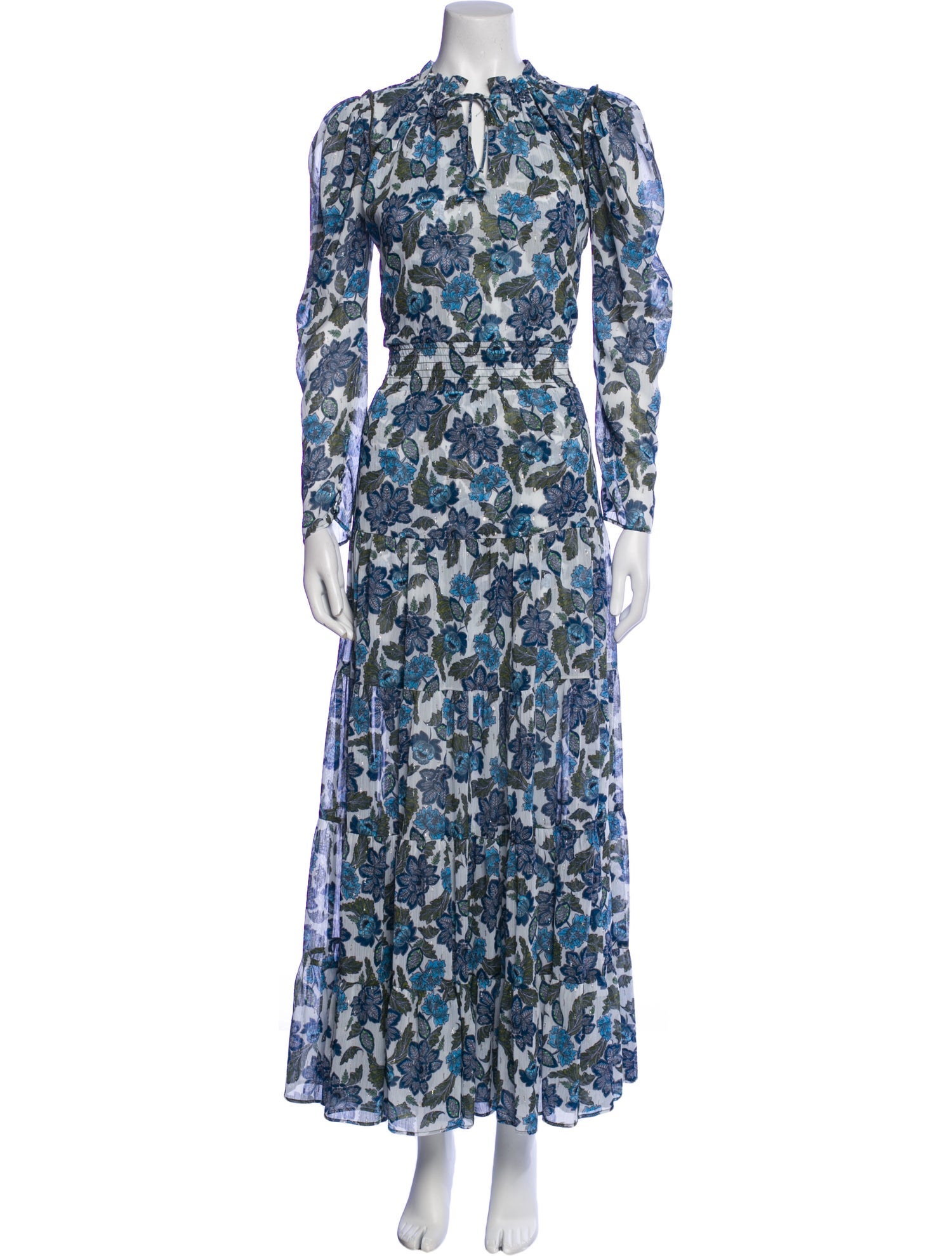 MISA Los Angeles Floral Print Long Dress