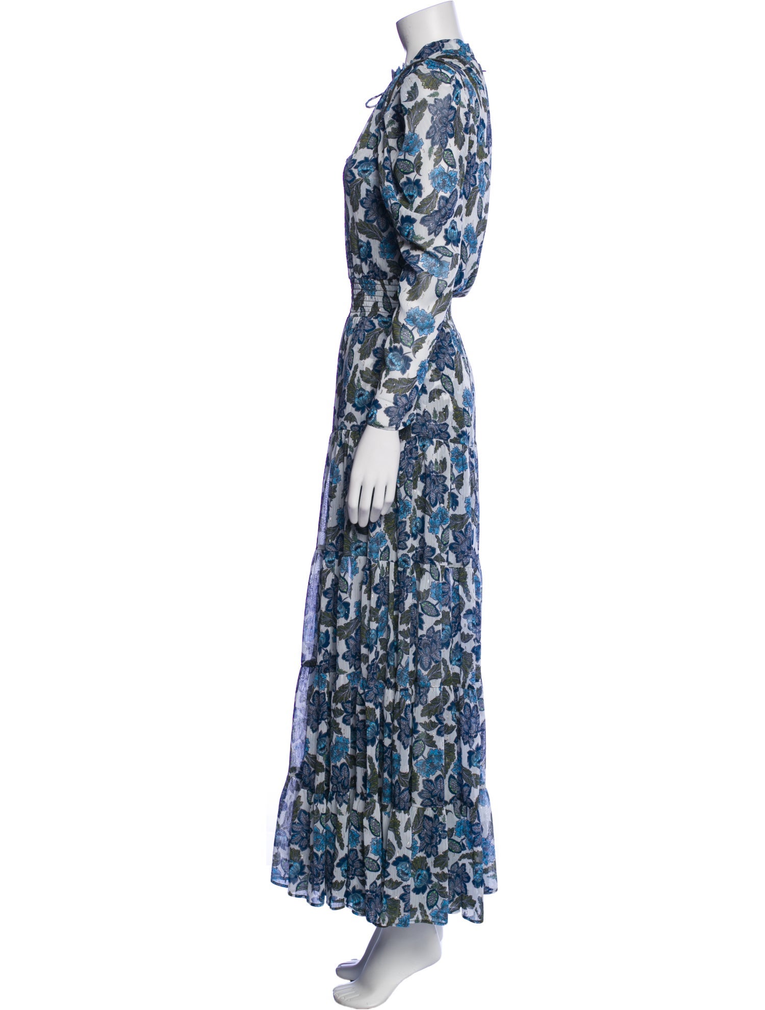 MISA Los Angeles Floral Print Long Dress