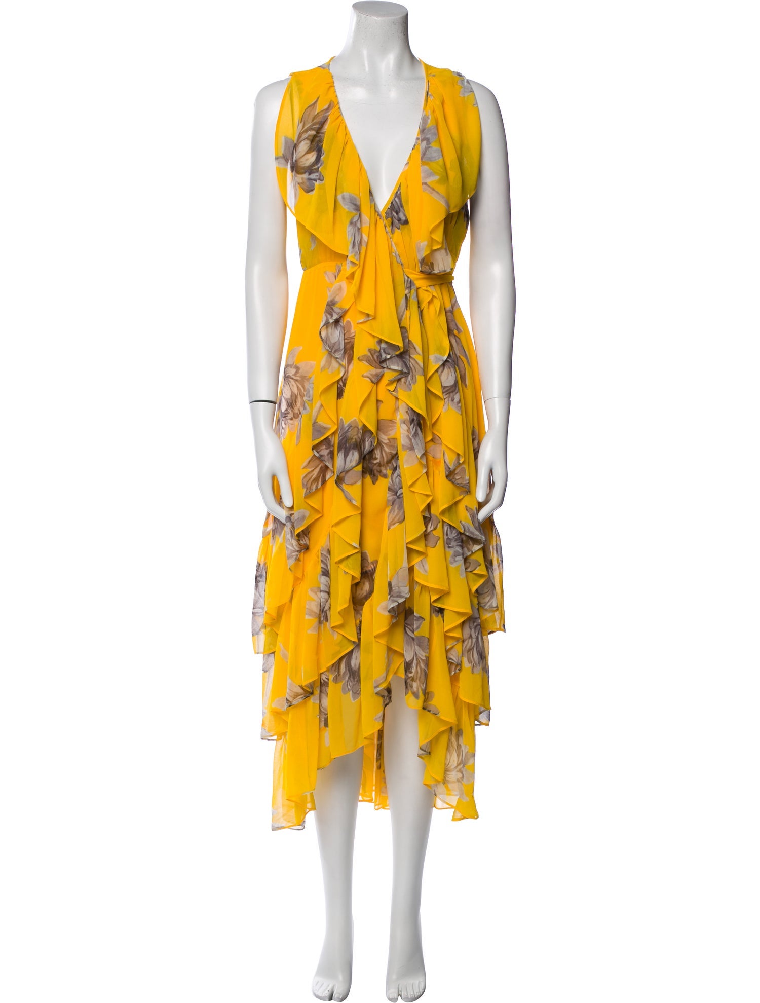 MISA Los Angeles Floral Print Long Dress