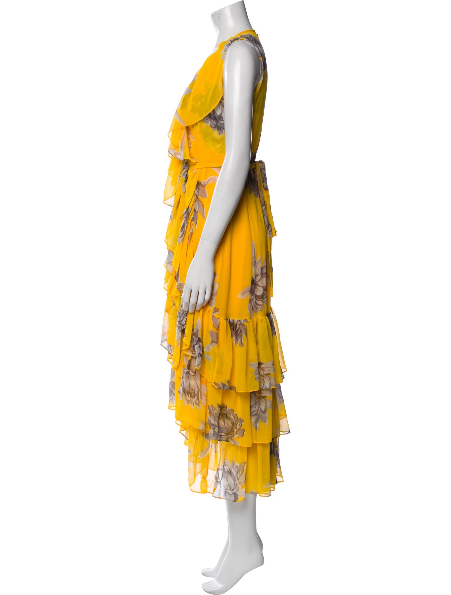 MISA Los Angeles Floral Print Long Dress