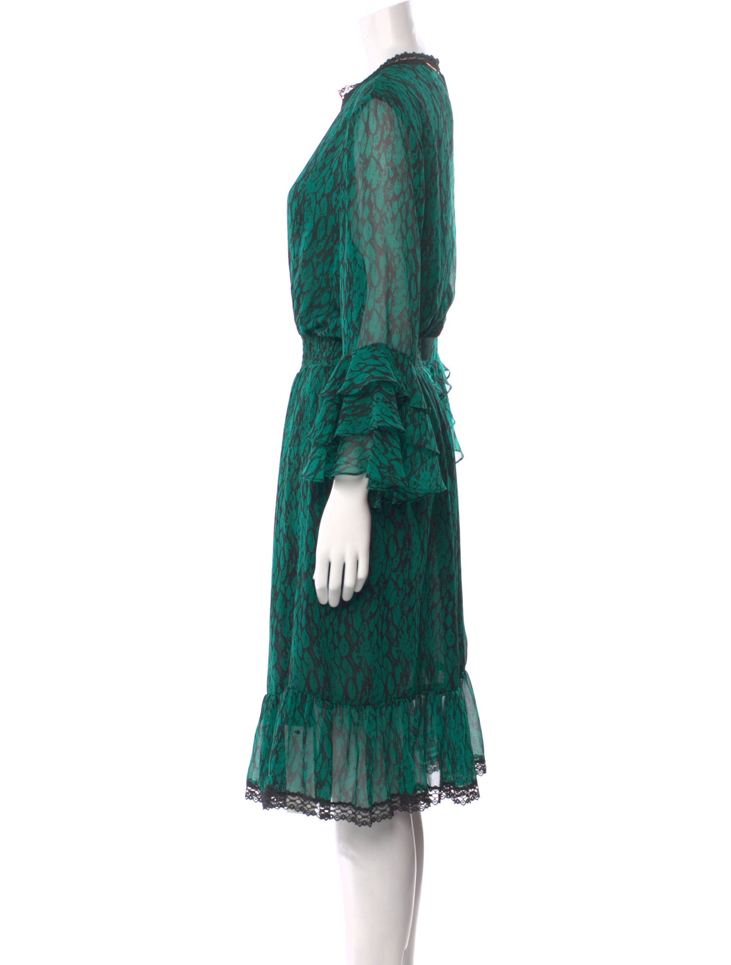 MISA Los Angeles Printed Midi Length Dress