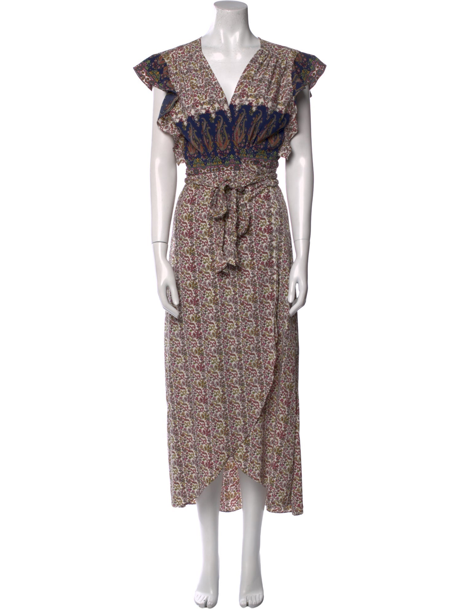 MISA Los Angeles Floral Print Knee-Length Dress