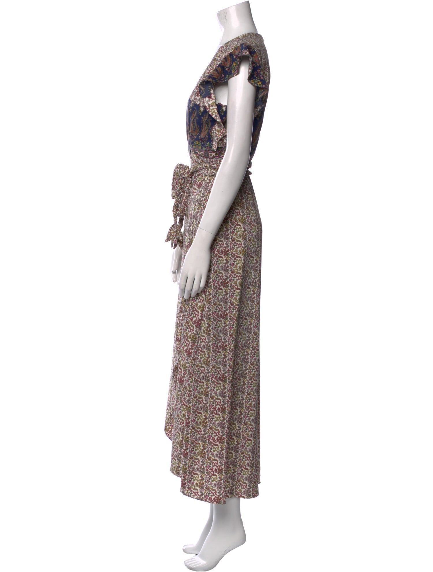 MISA Los Angeles Floral Print Knee-Length Dress