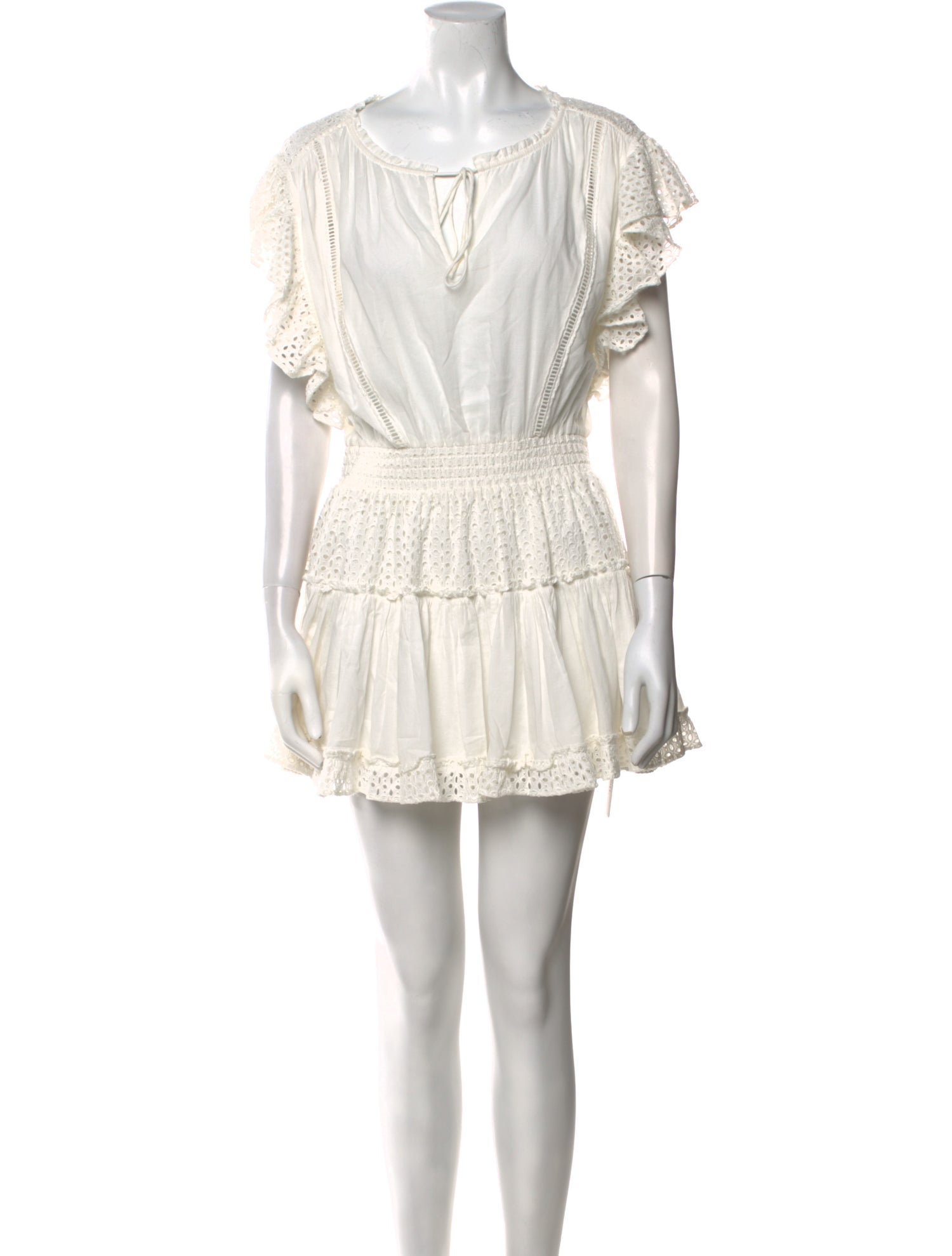 MISA Los Angeles Scoop Neck Mini Dress