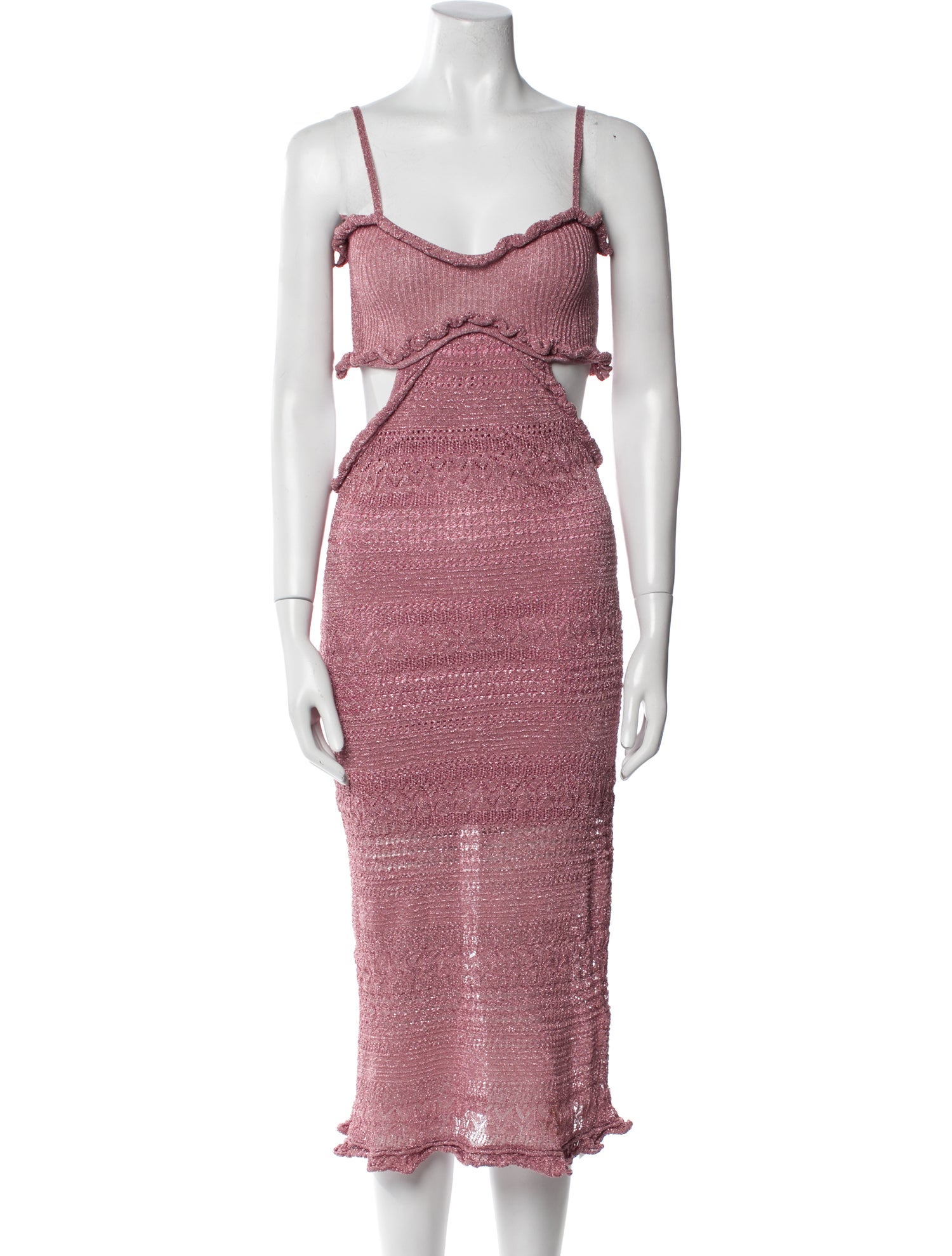 MISA Los Angeles V-Neck Midi Length Dress