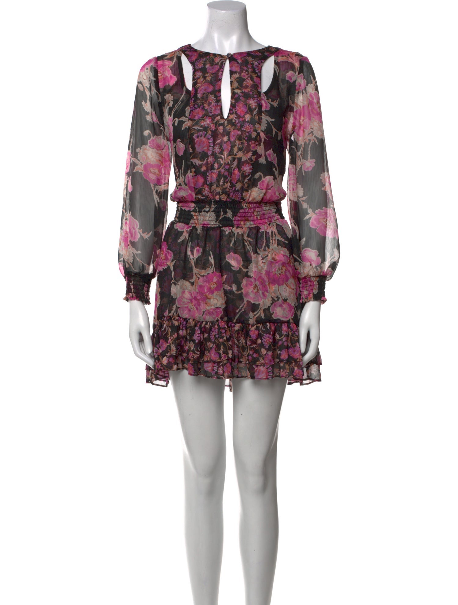MISA Los Angeles Floral Print Mini Dress