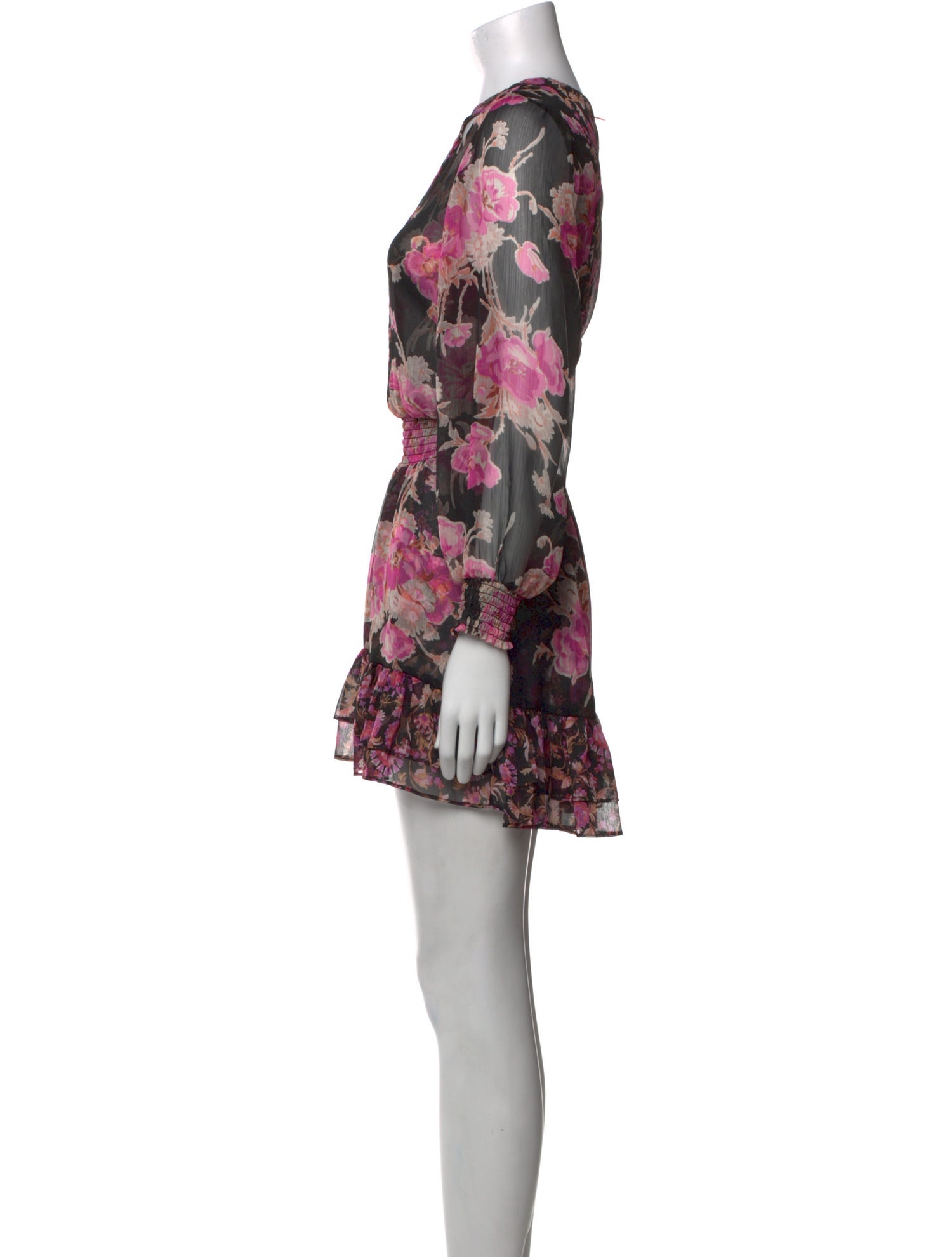 MISA Los Angeles Floral Print Mini Dress