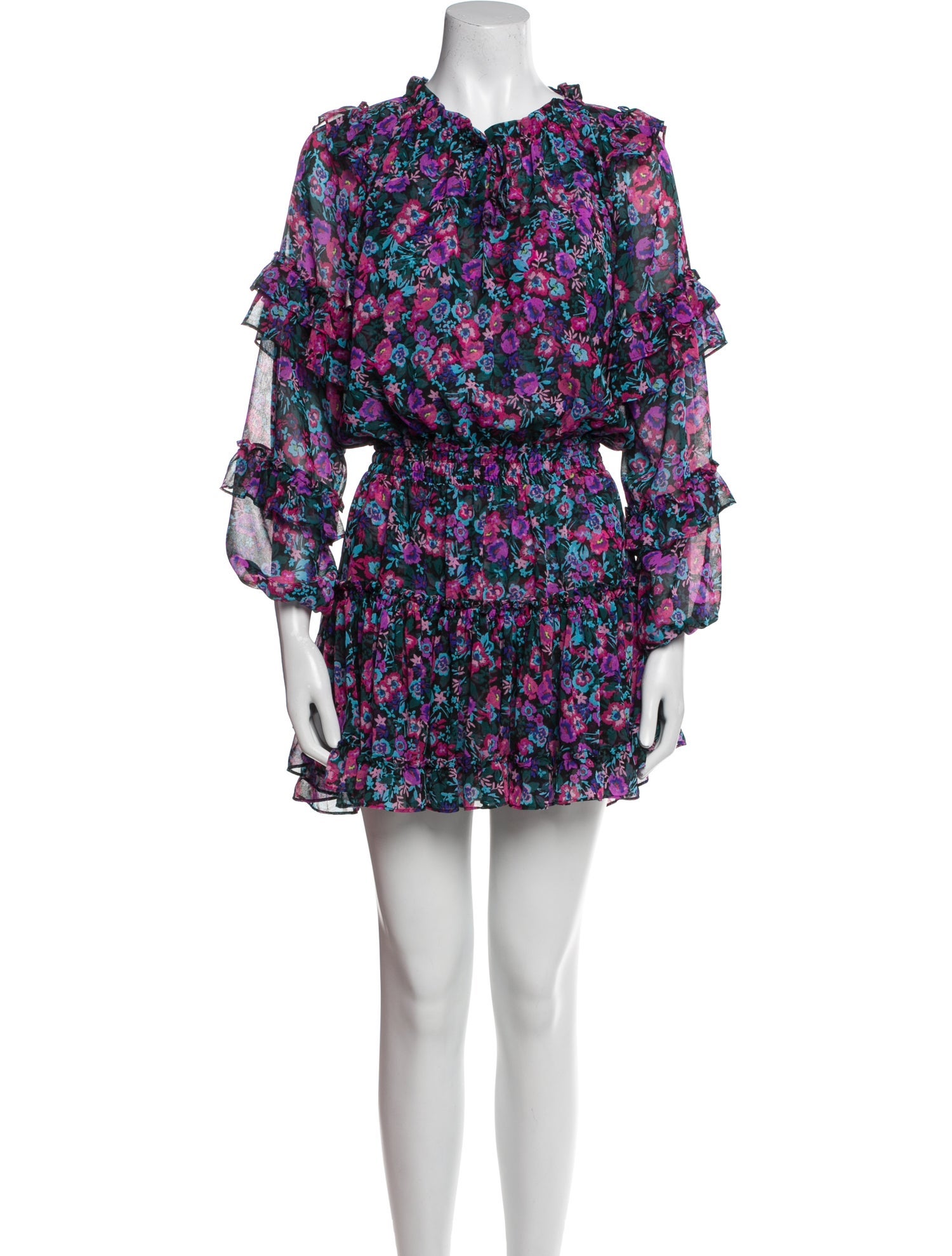 MISA Los Angeles Floral Print Mini Dress