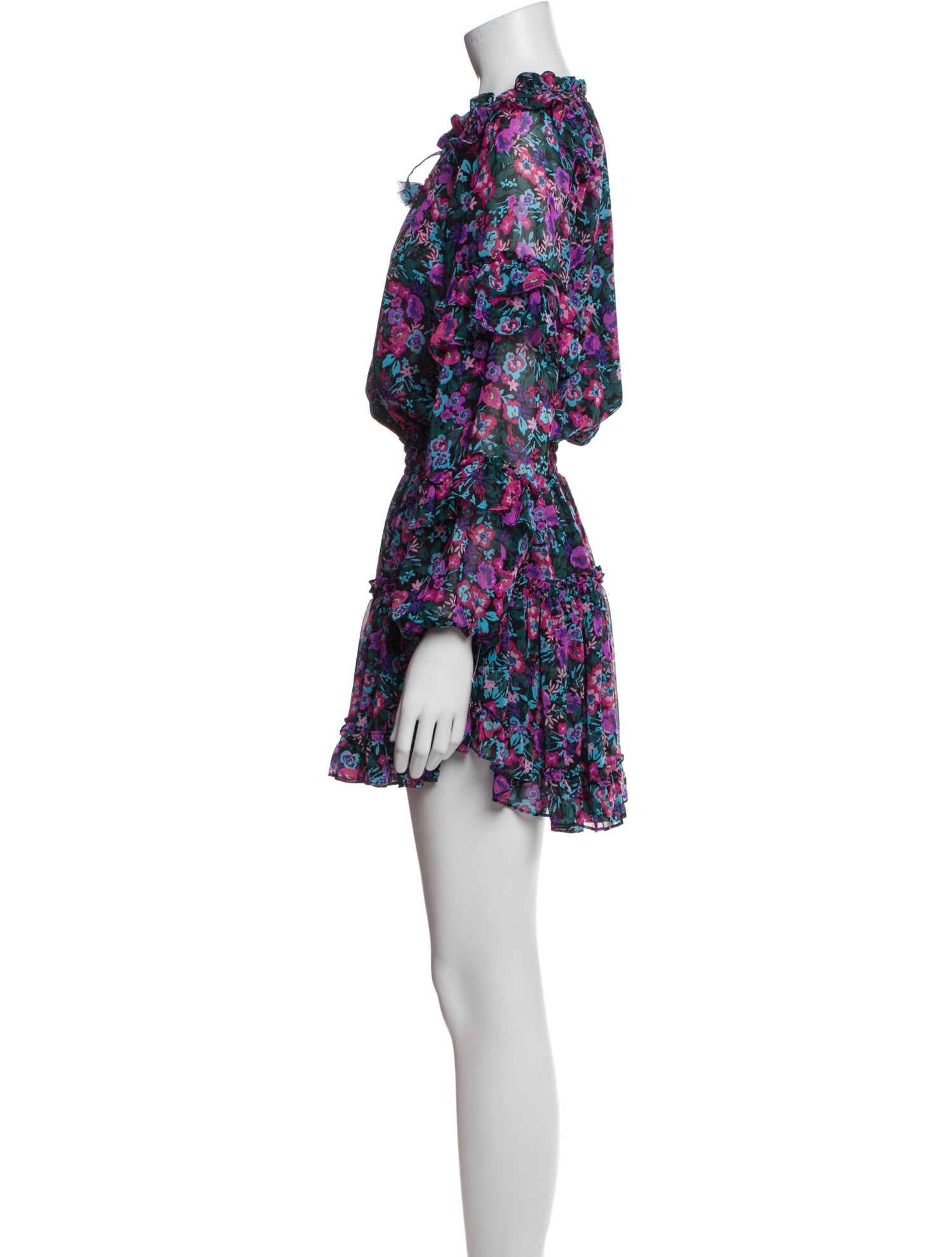 MISA Los Angeles Floral Print Mini Dress