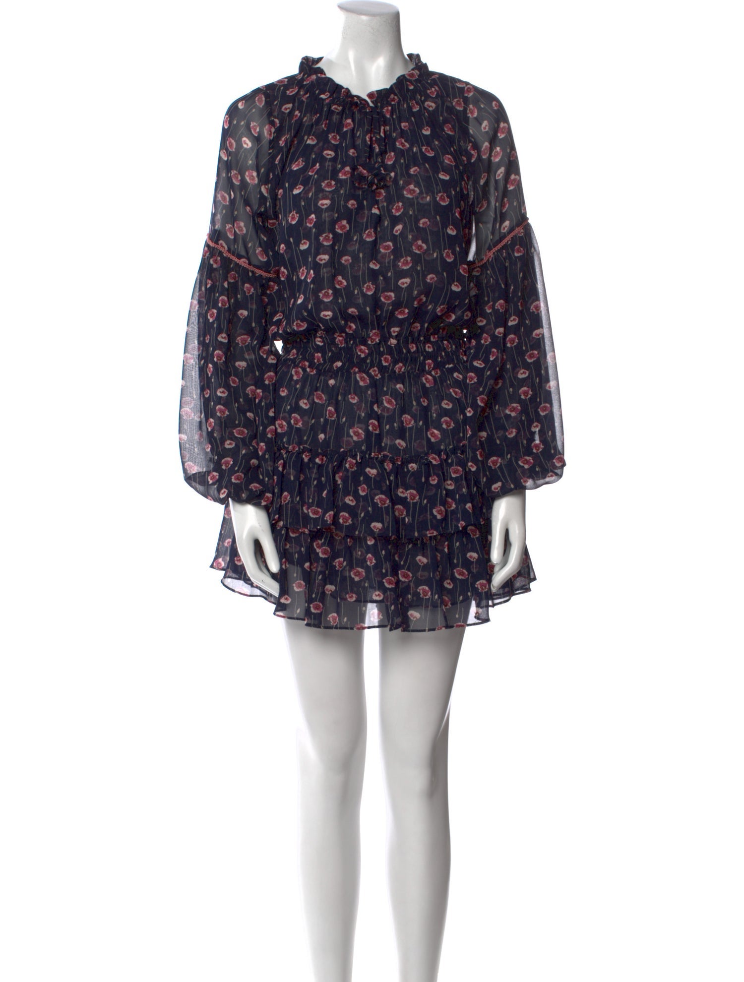 MISA Los Angeles Floral Print Mini Dress