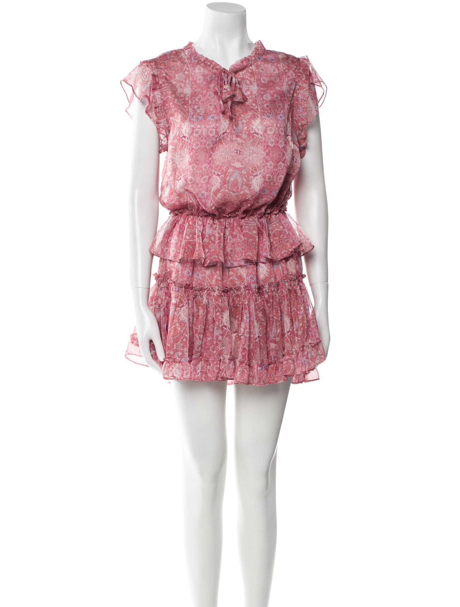 MISA Los Angeles Floral Print Mini Dress