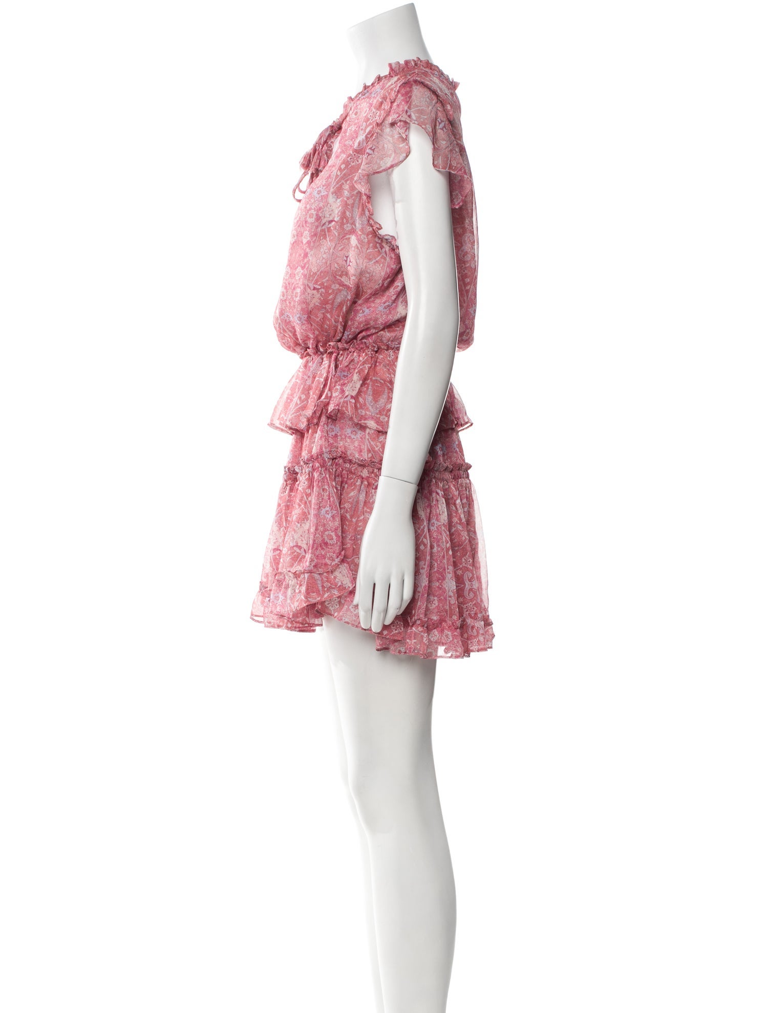 MISA Los Angeles Floral Print Mini Dress