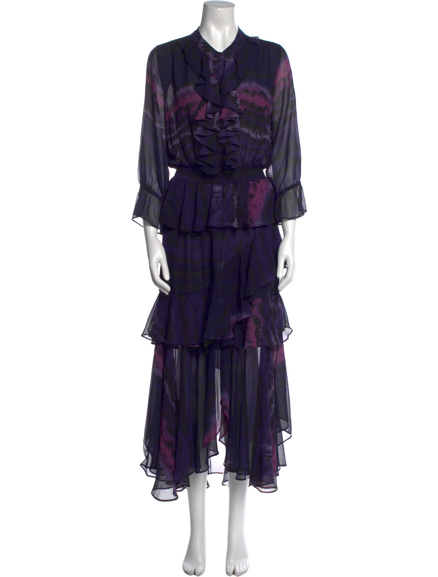 MISA Los Angeles Printed Long Dress w/ Tags