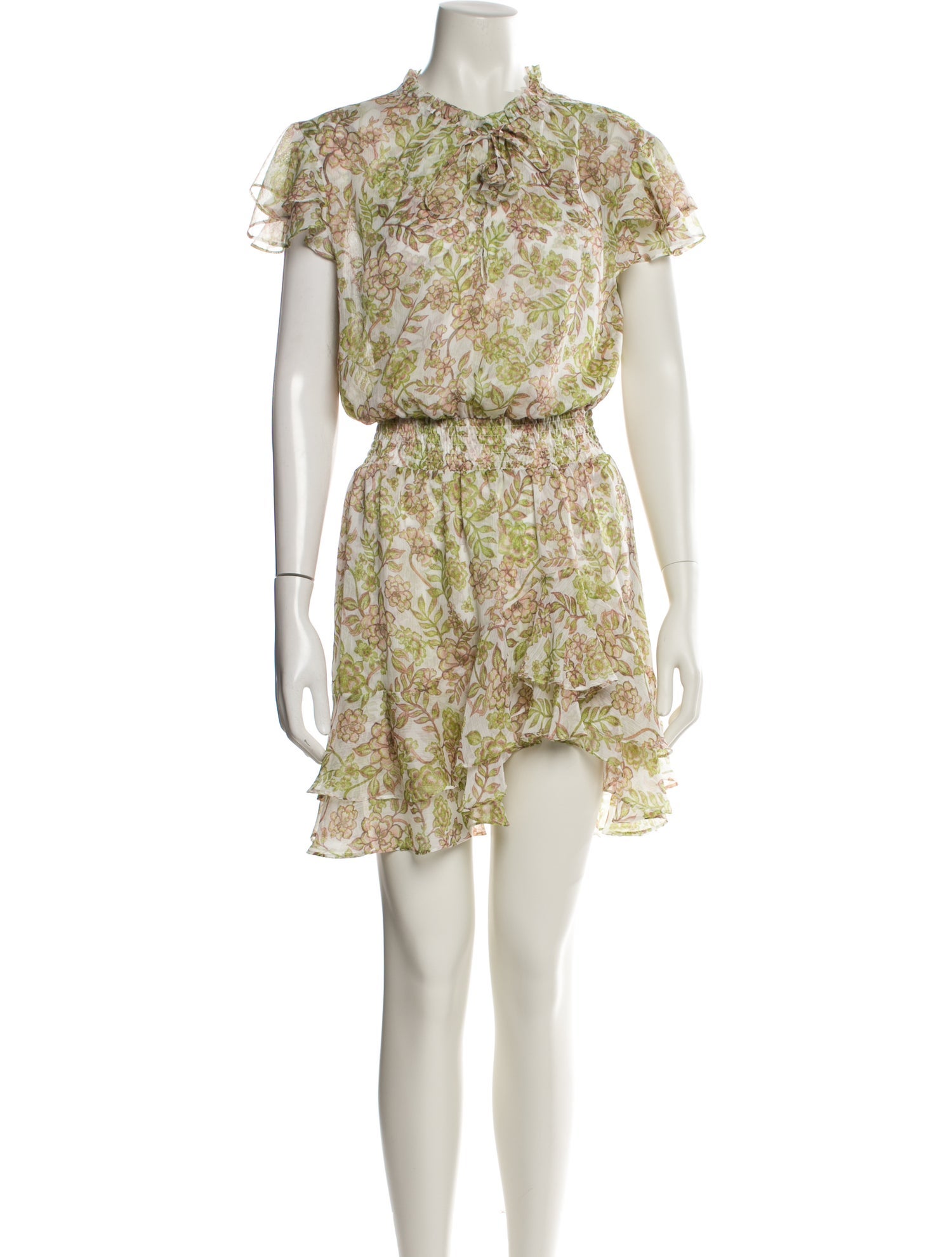 MISA Los Angeles Floral Print Mini Dress
