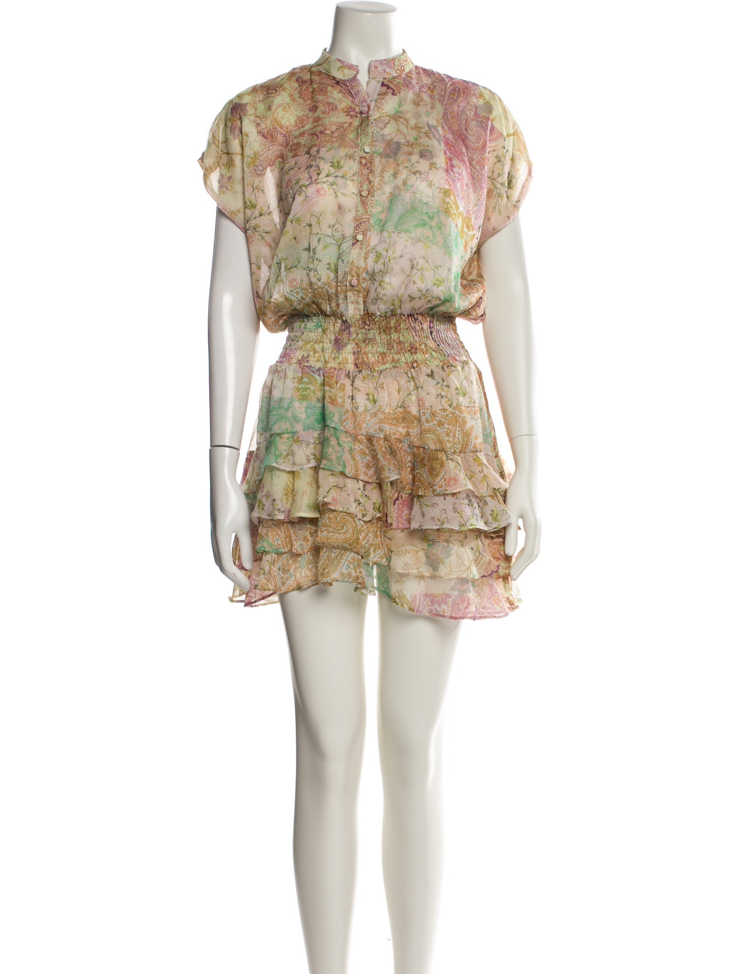 MISA Los Angeles Floral Print Mini Dress