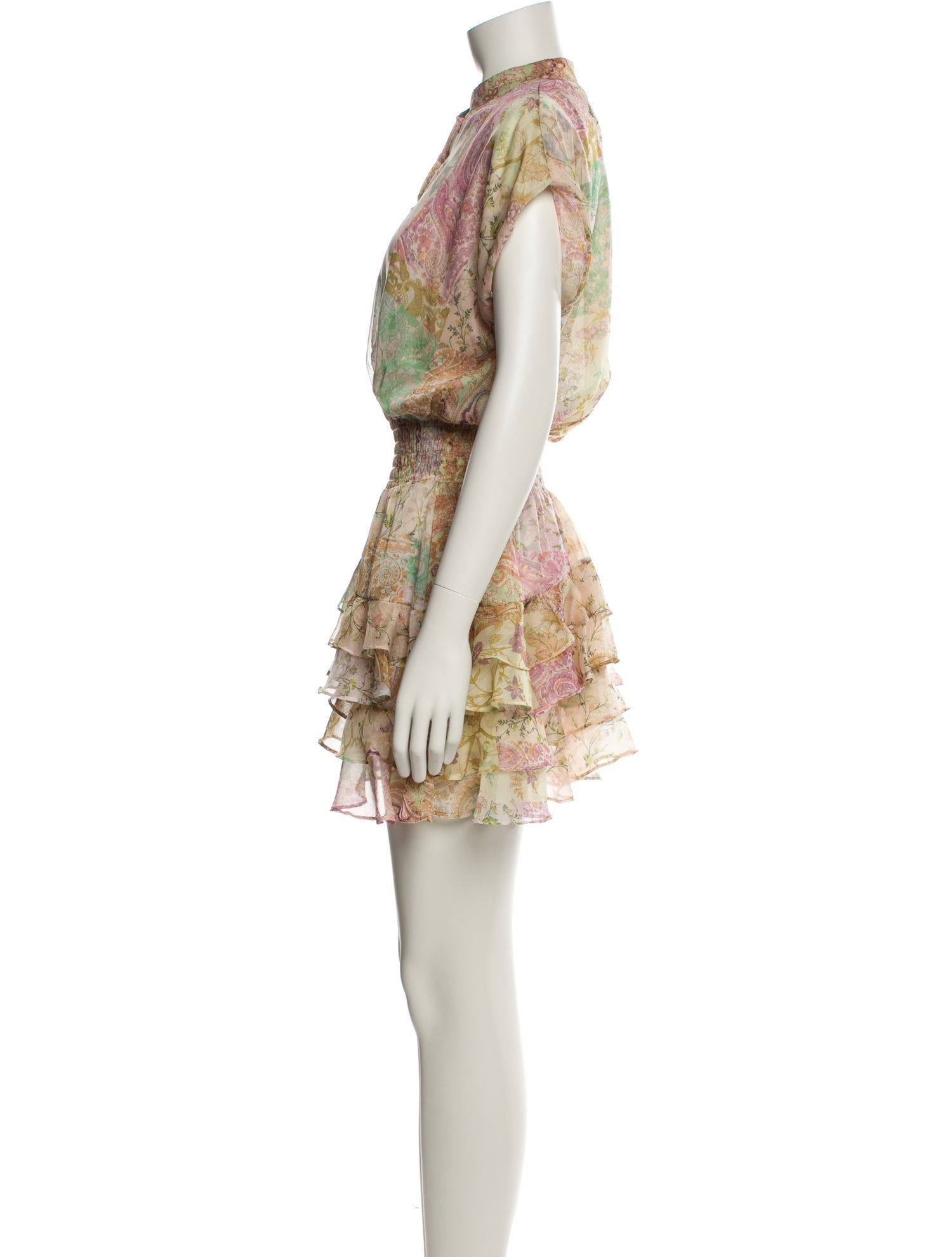 MISA Los Angeles Floral Print Mini Dress