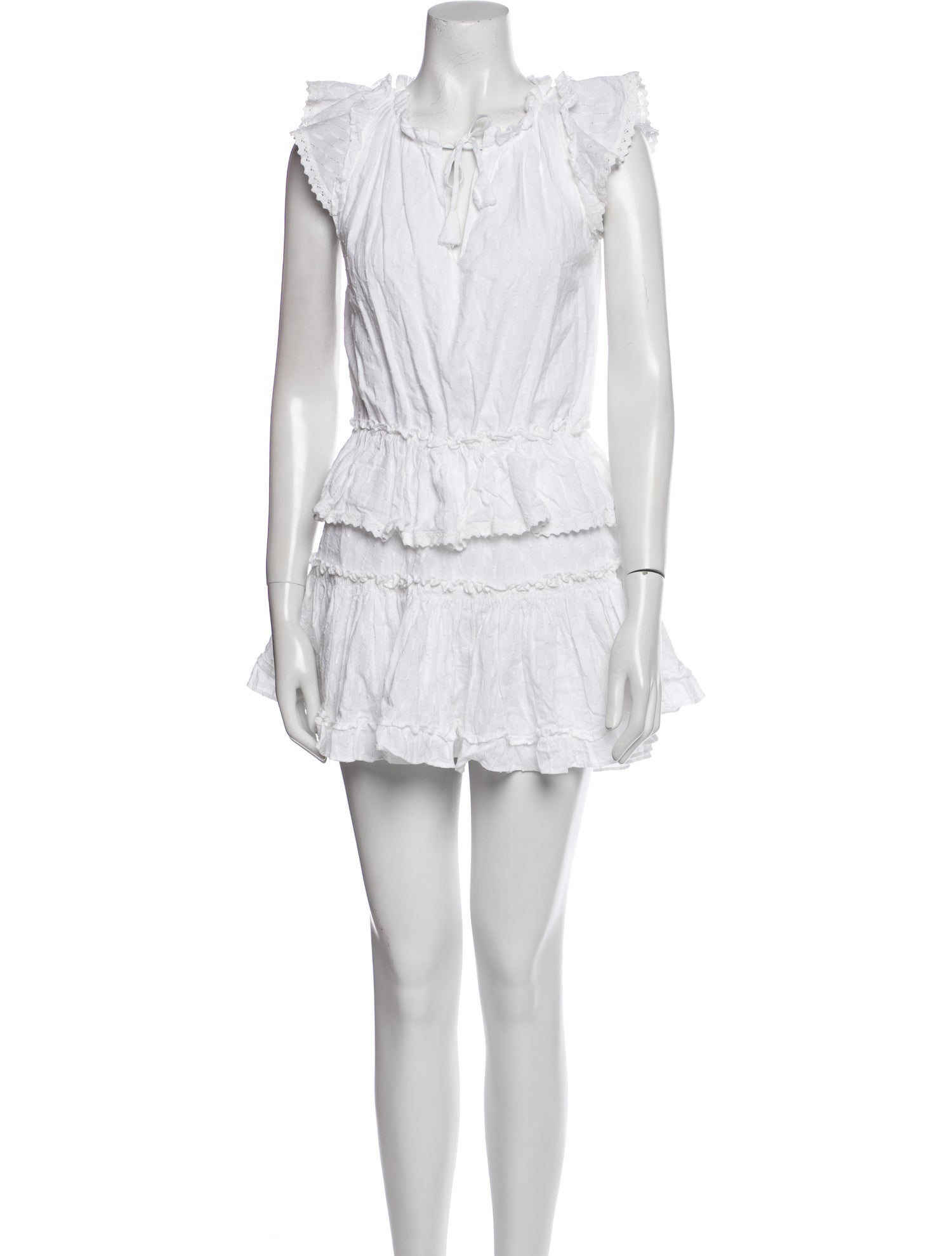 MISA Los Angeles Crew Neck Mini Dress