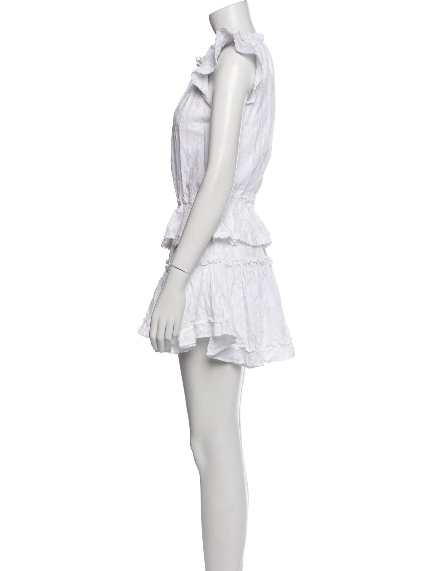 MISA Los Angeles Crew Neck Mini Dress