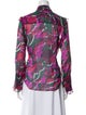 MISA Los Angeles Floral Print V-Neck Blouse