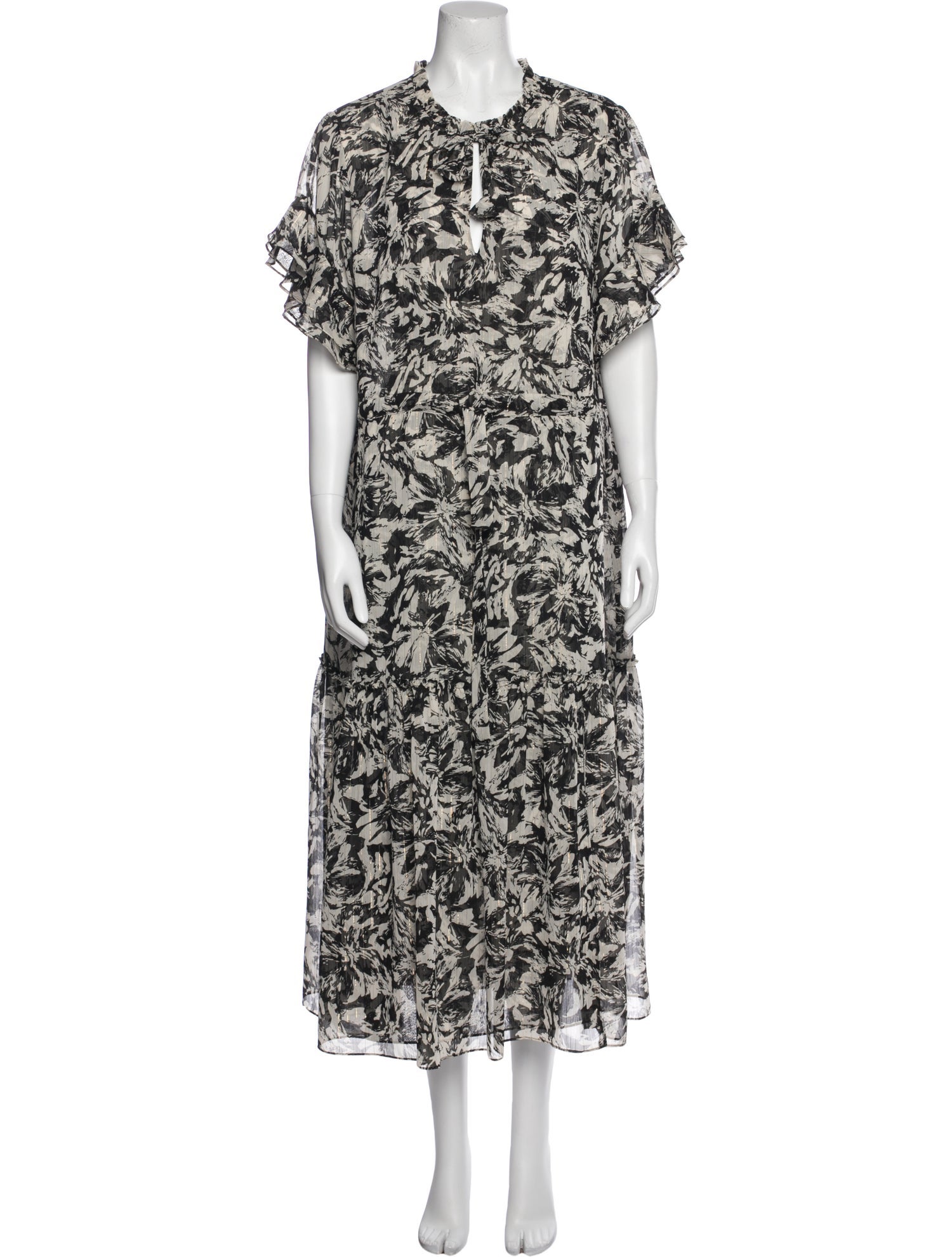 MISA Los Angeles Floral Print Long Dress