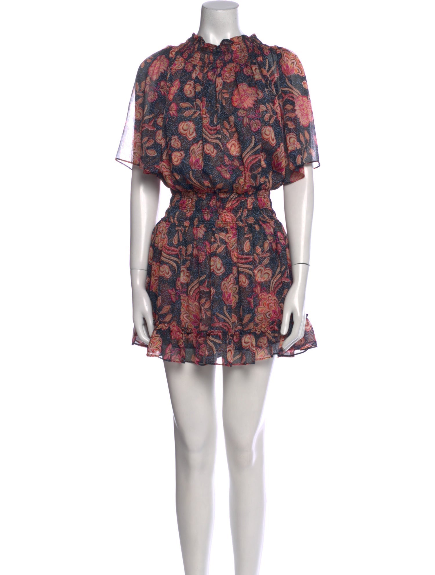 MISA Los Angeles Floral Print Mini Dress
