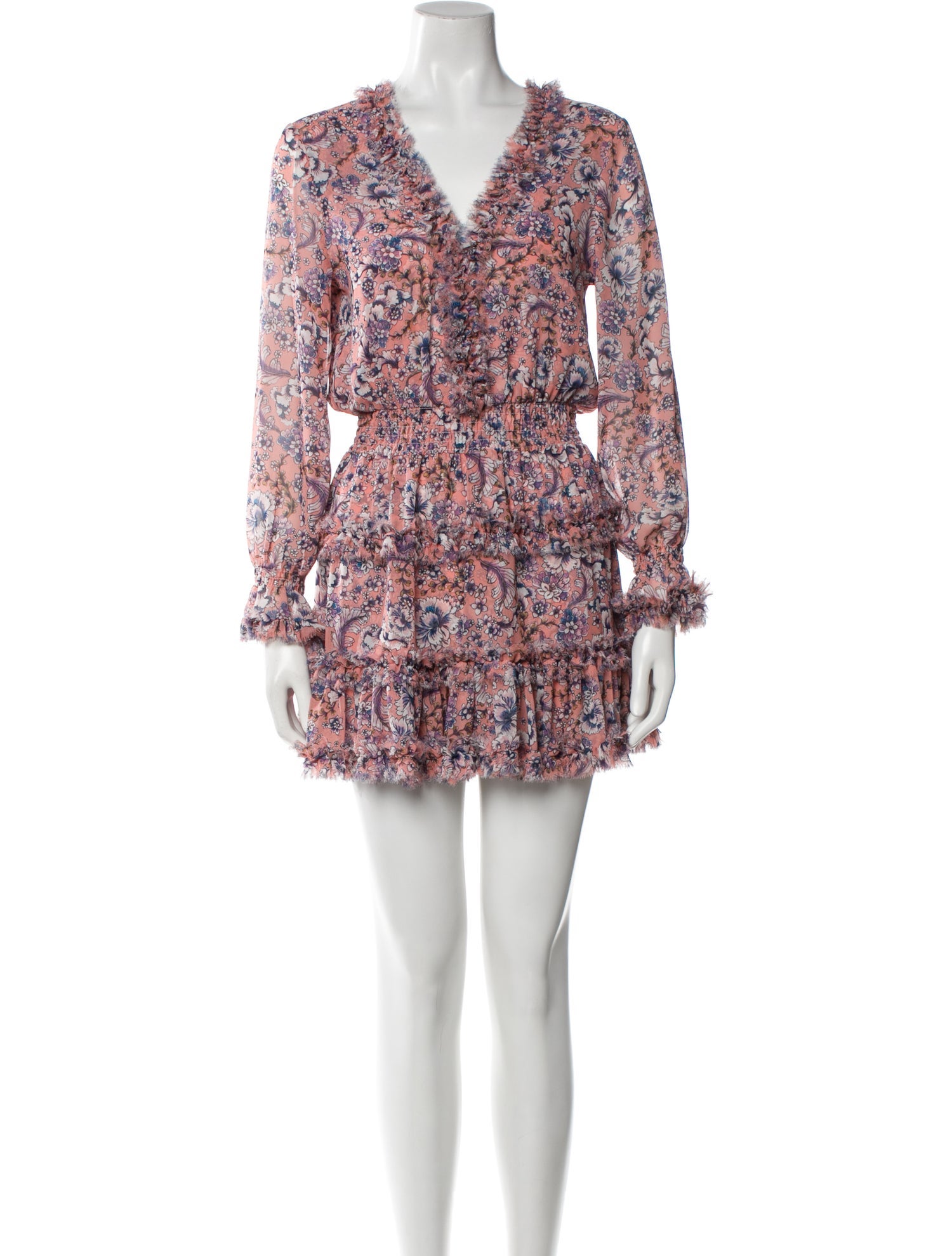 MISA Los Angeles Floral Print Mini Dress