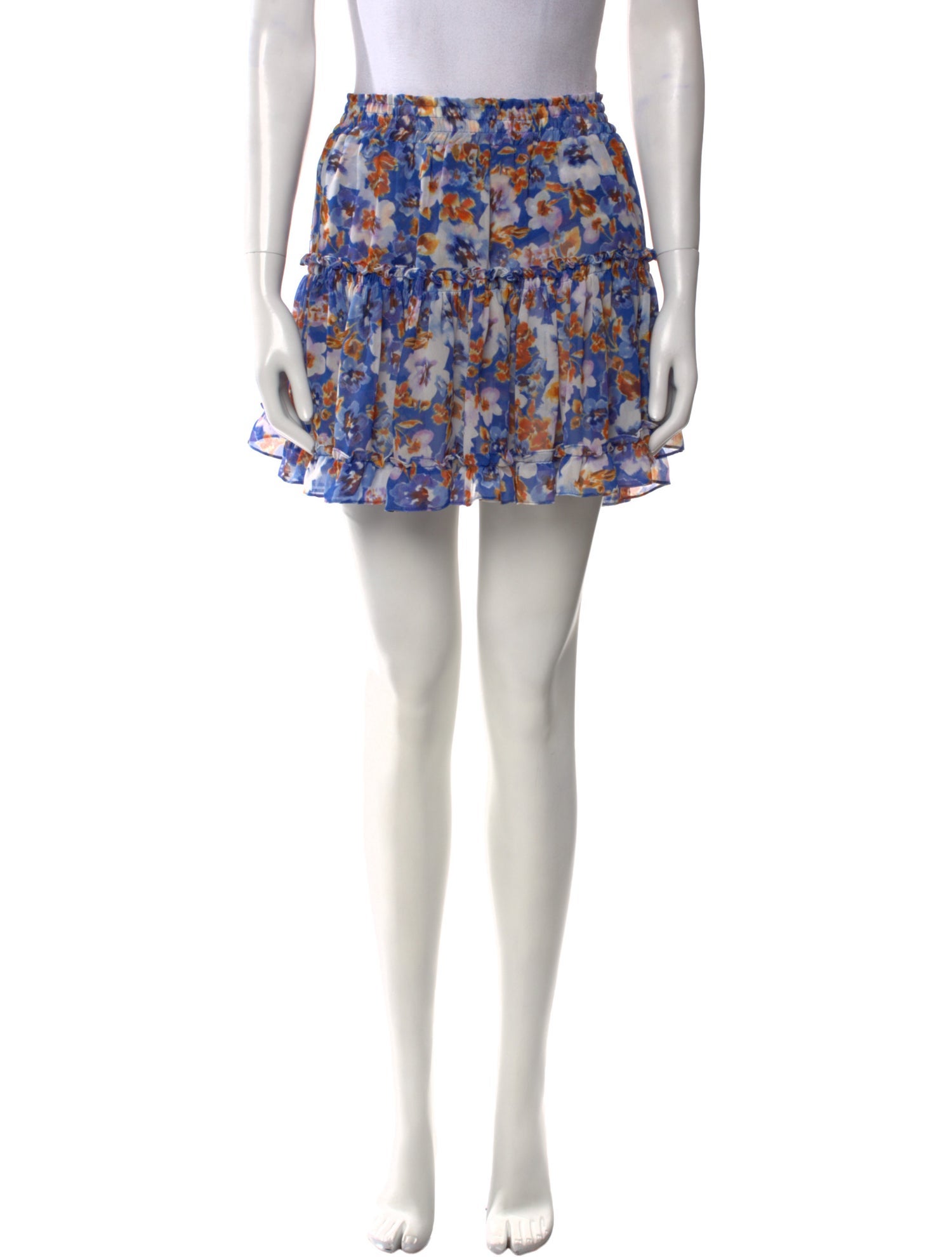 MISA Los Angeles Floral Print Mini Skirt