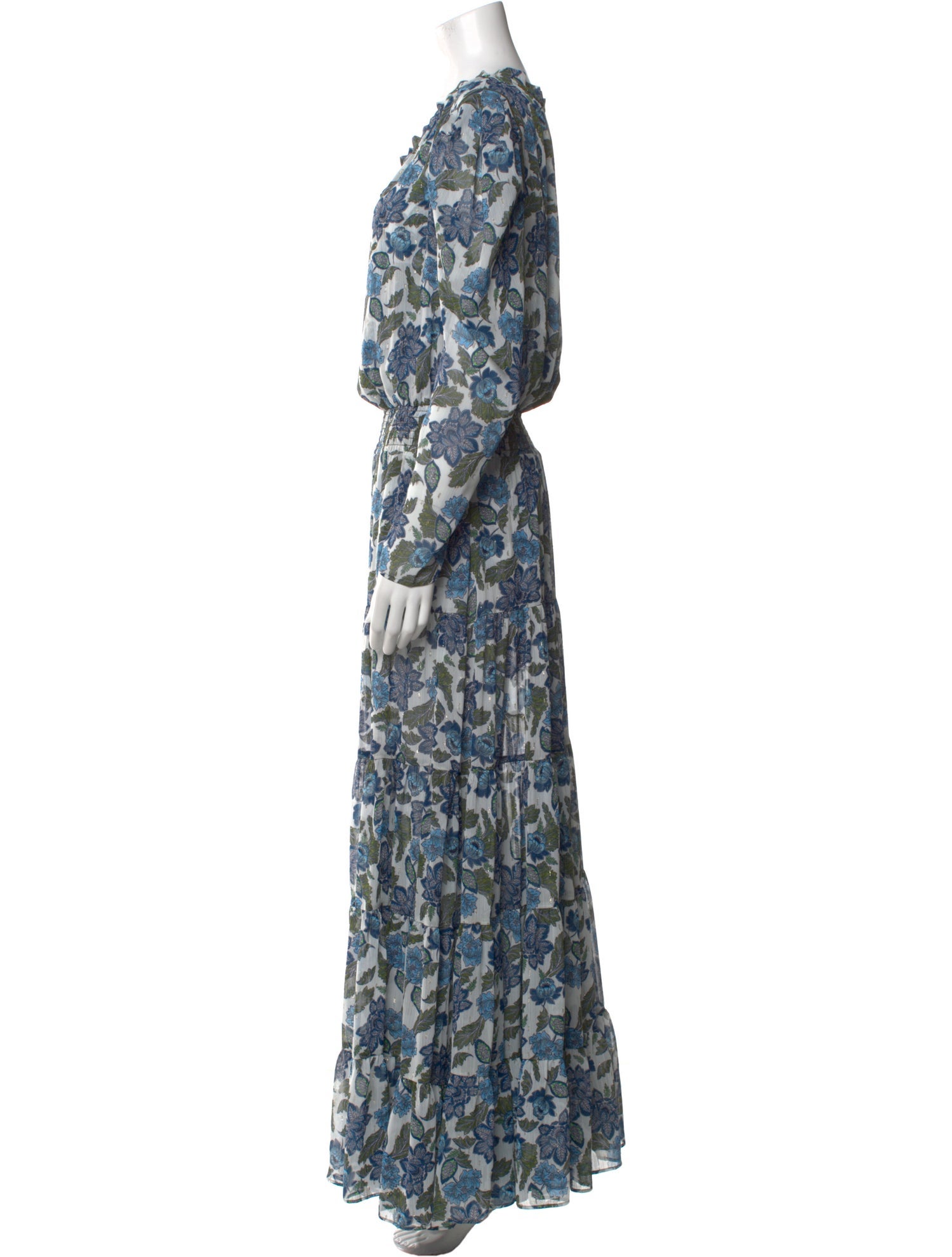 MISA Los Angeles Floral Print Long Dress