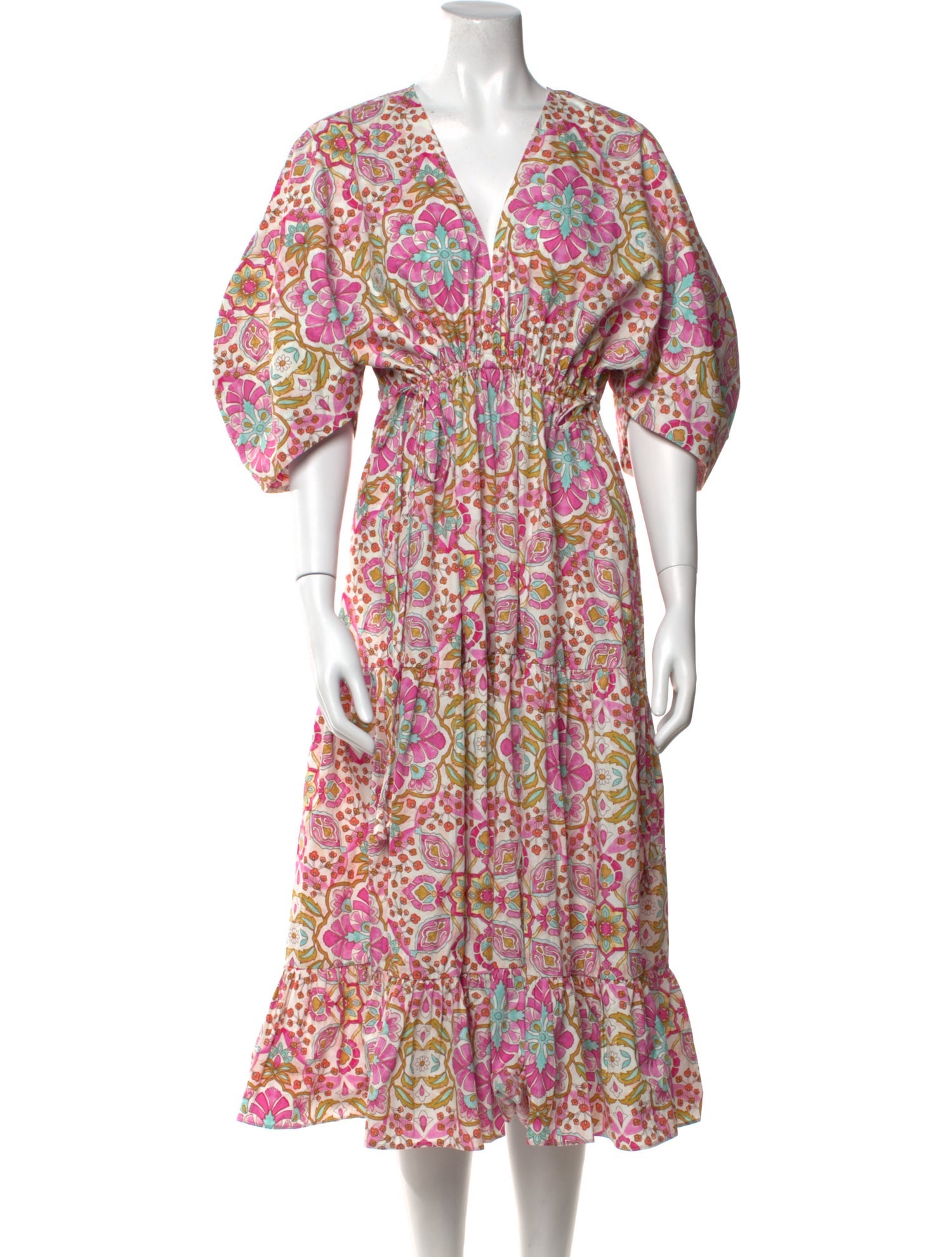 MISA Los Angeles Floral Print Knee-Length Dress