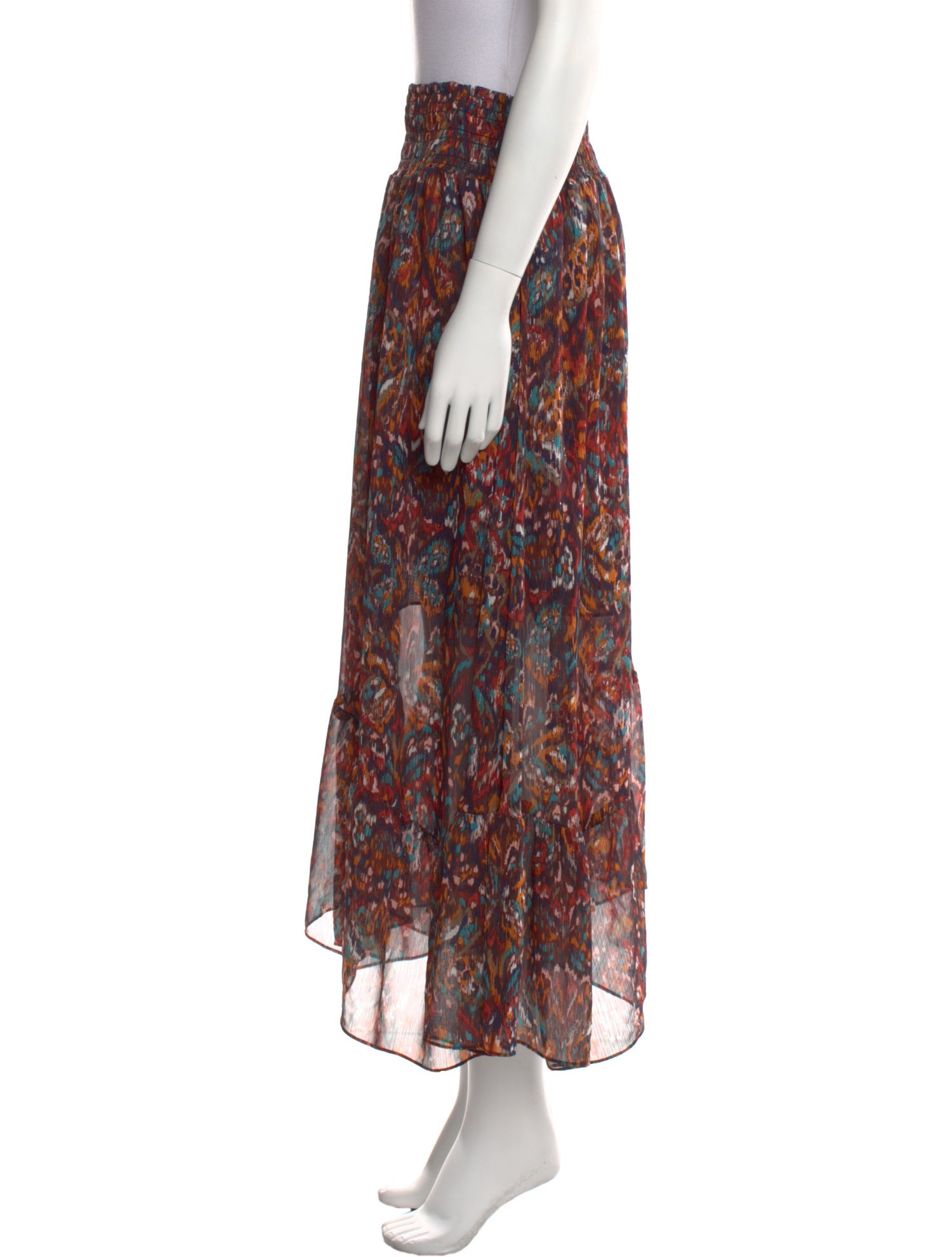 MISA Los Angeles Printed Midi Length Skirt