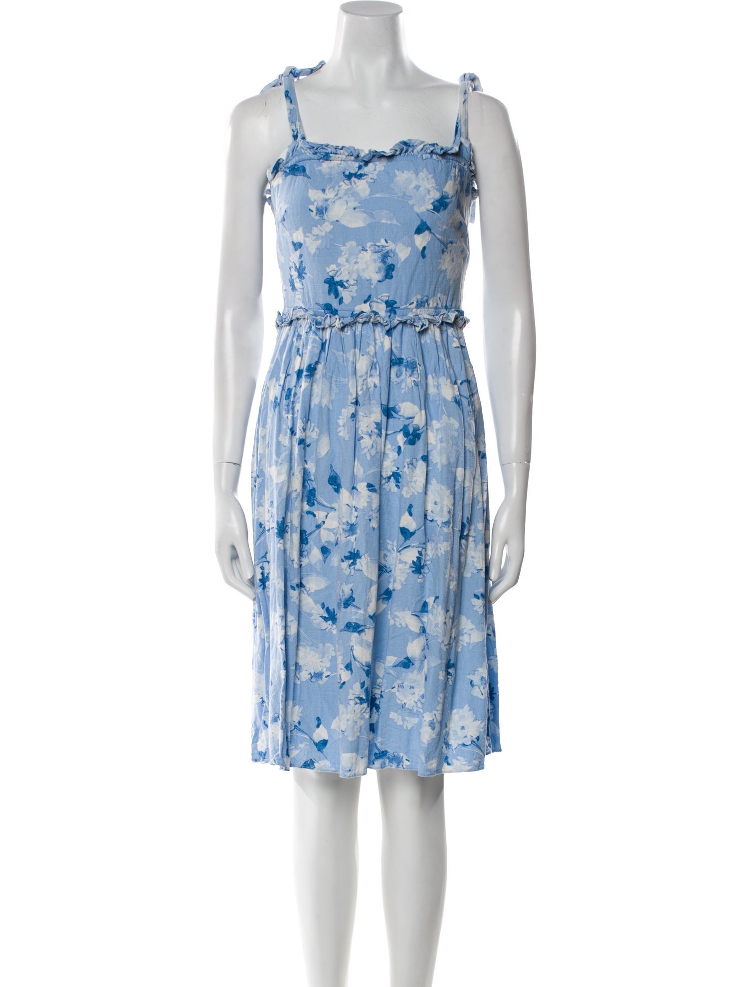 MISA Los Angeles Floral Print Knee-Length Dress