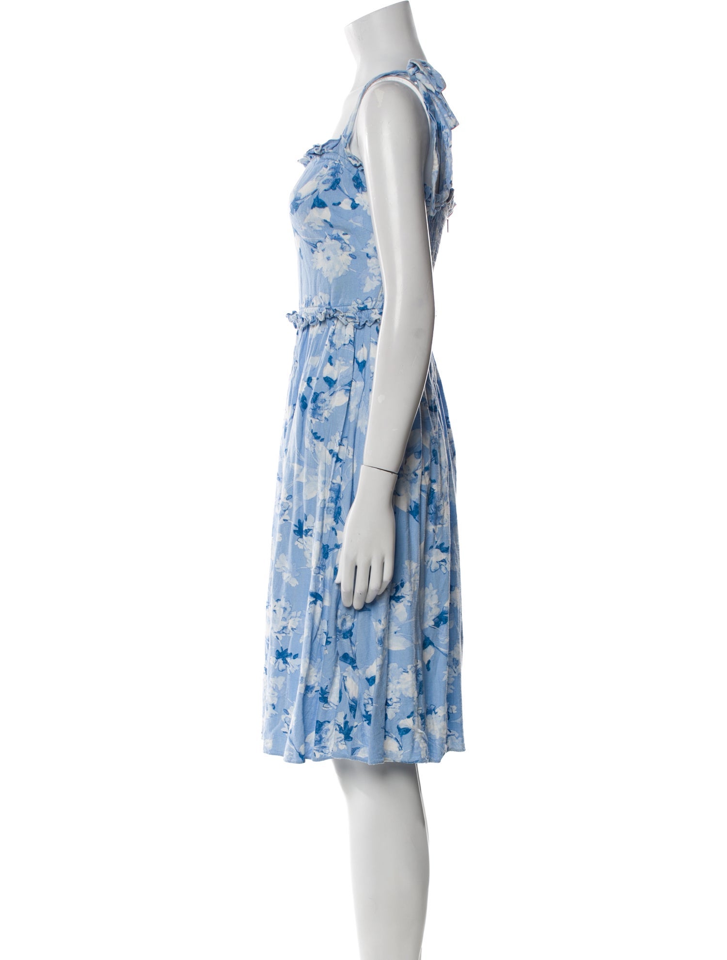 MISA Los Angeles Floral Print Knee-Length Dress