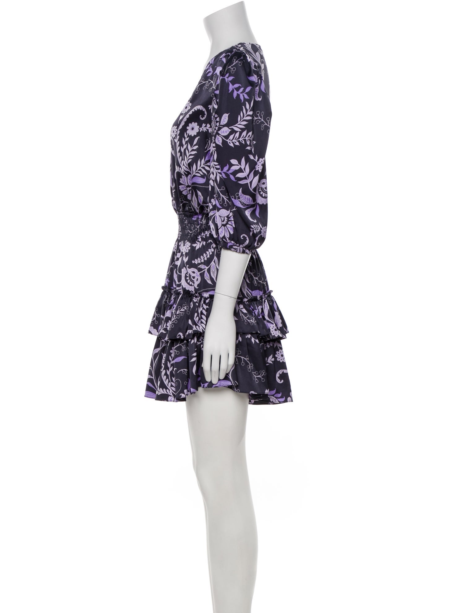 MISA Los Angeles Floral Print Mini Dress