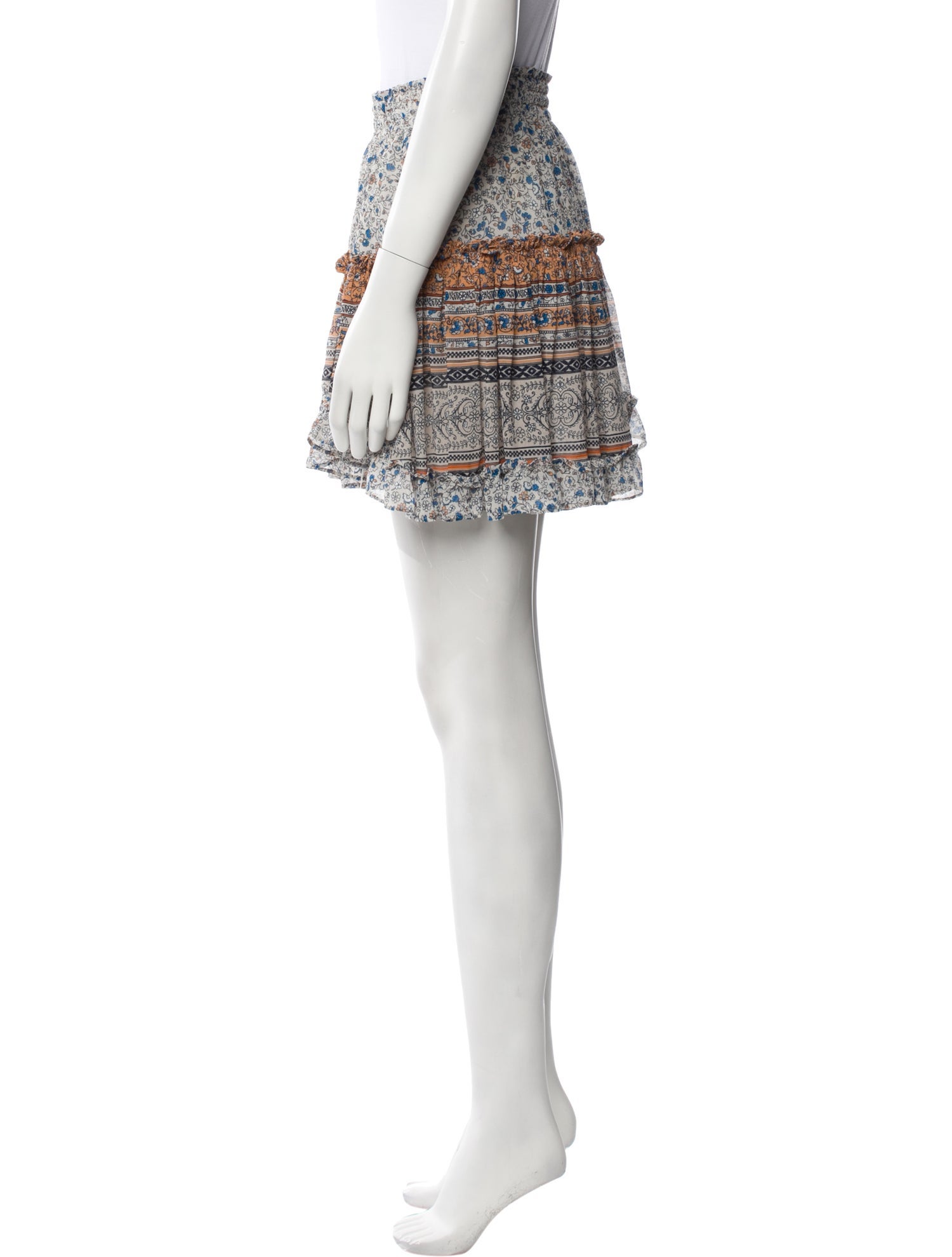 MISA Los Angeles Floral Print Mini Skirt