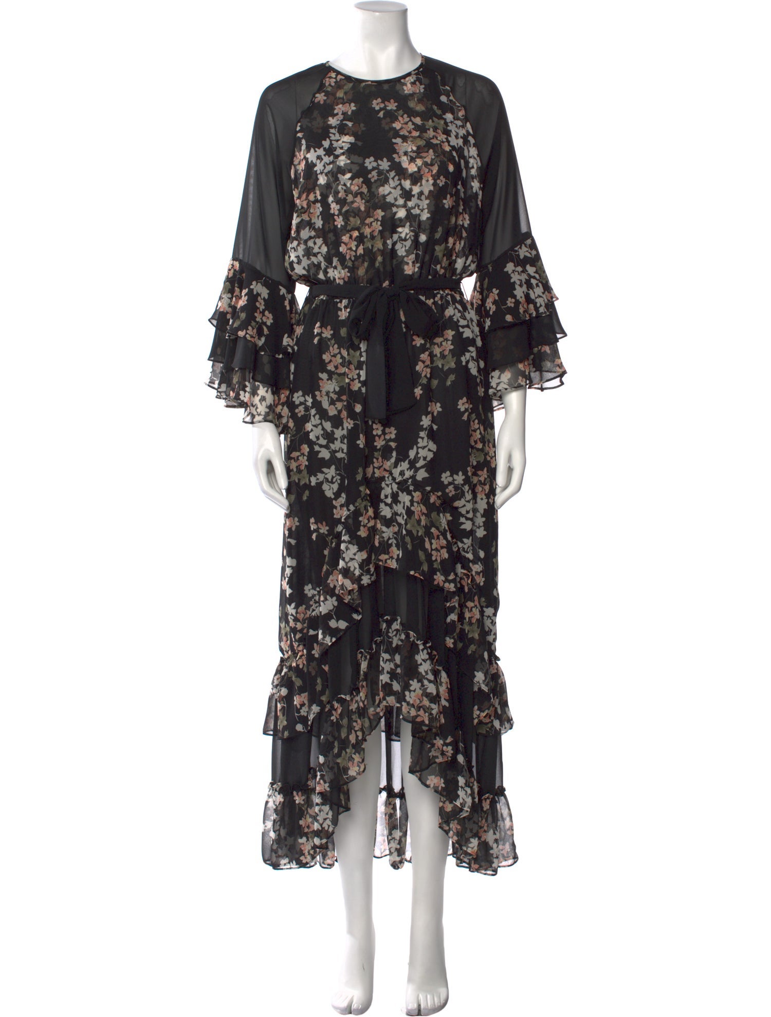 MISA Los Angeles Floral Print Midi Length Dress