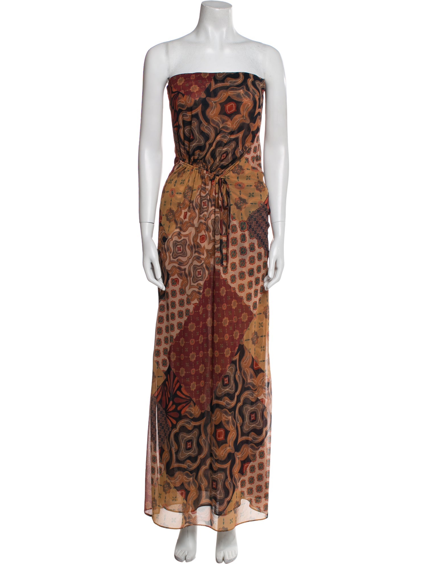 MISA Los Angeles Printed Long Dress