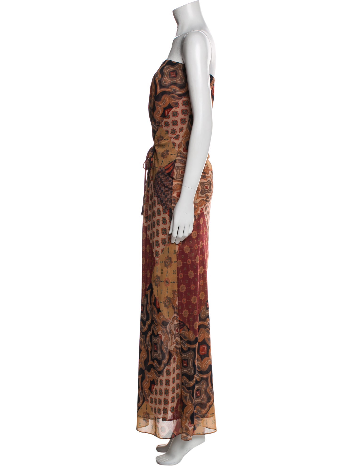MISA Los Angeles Printed Long Dress