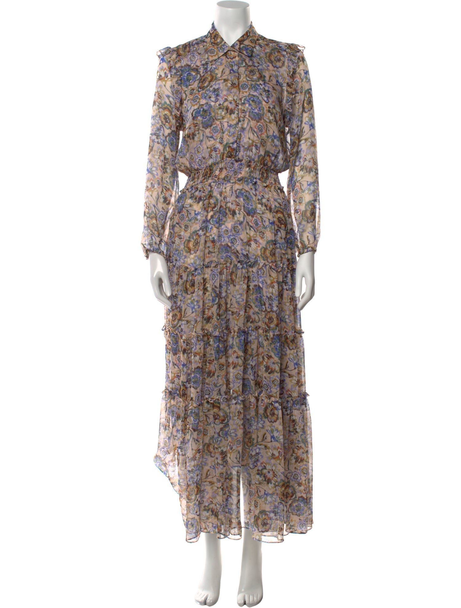 MISA Los Angeles Floral Print Long Dress