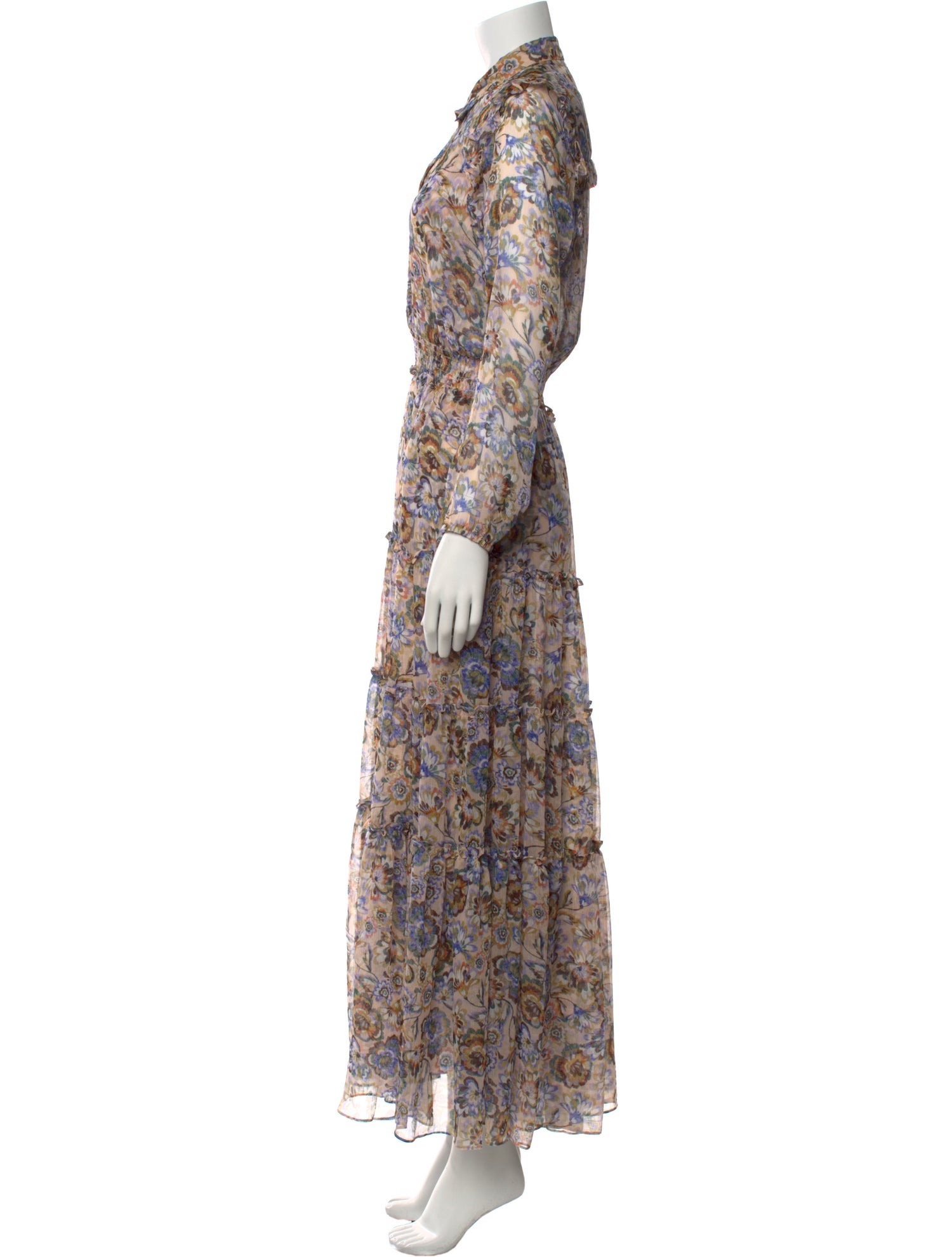MISA Los Angeles Floral Print Long Dress