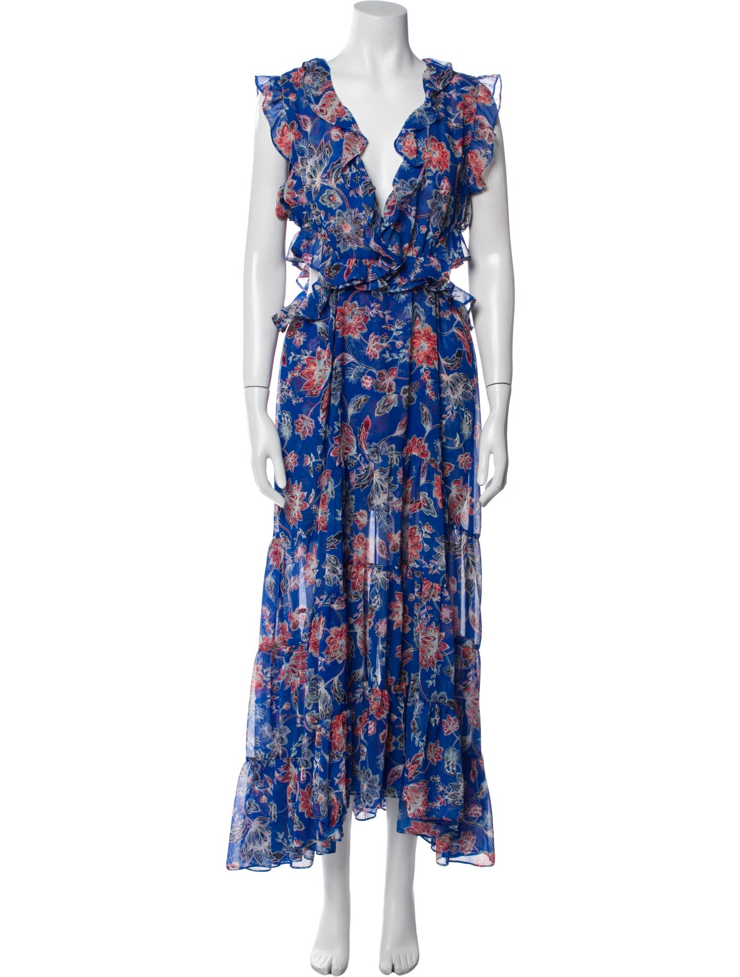 MISA Los Angeles Floral Print Long Dress w/ Tags