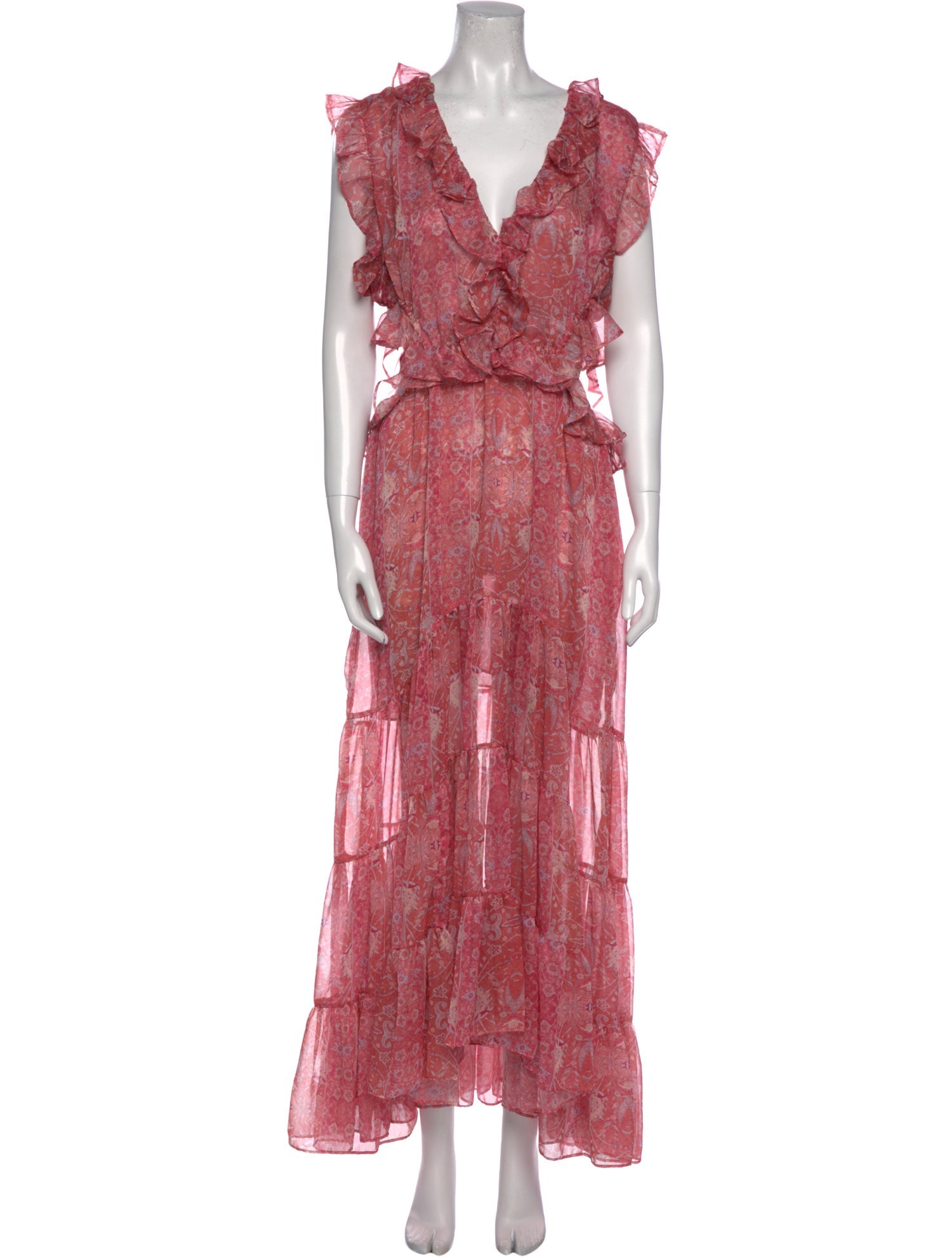 MISA Los Angeles Printed Long Dress