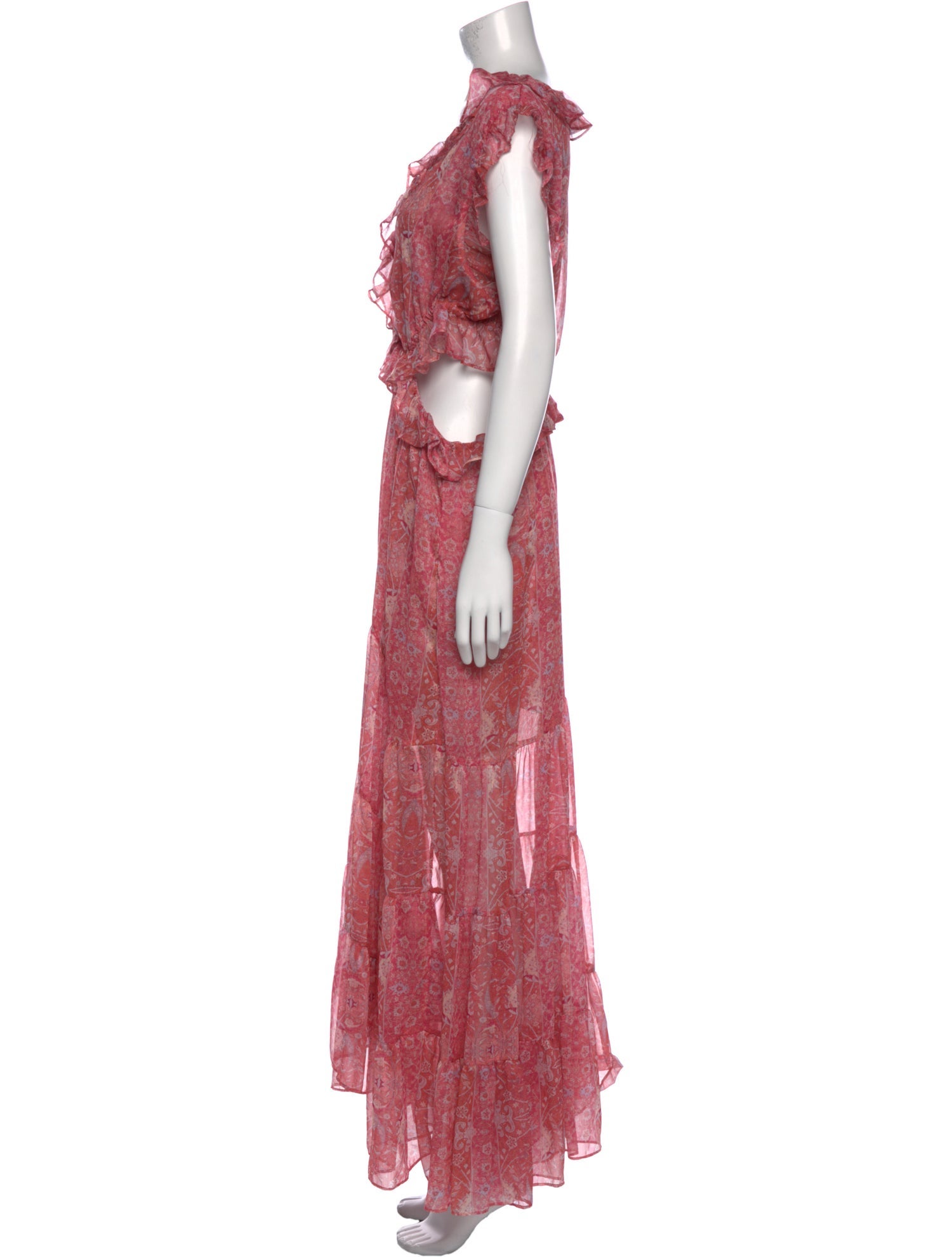 MISA Los Angeles Printed Long Dress