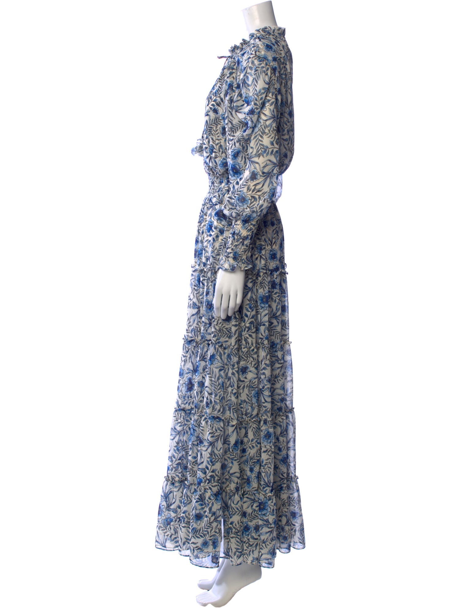 MISA Los Angeles Printed Long Dress